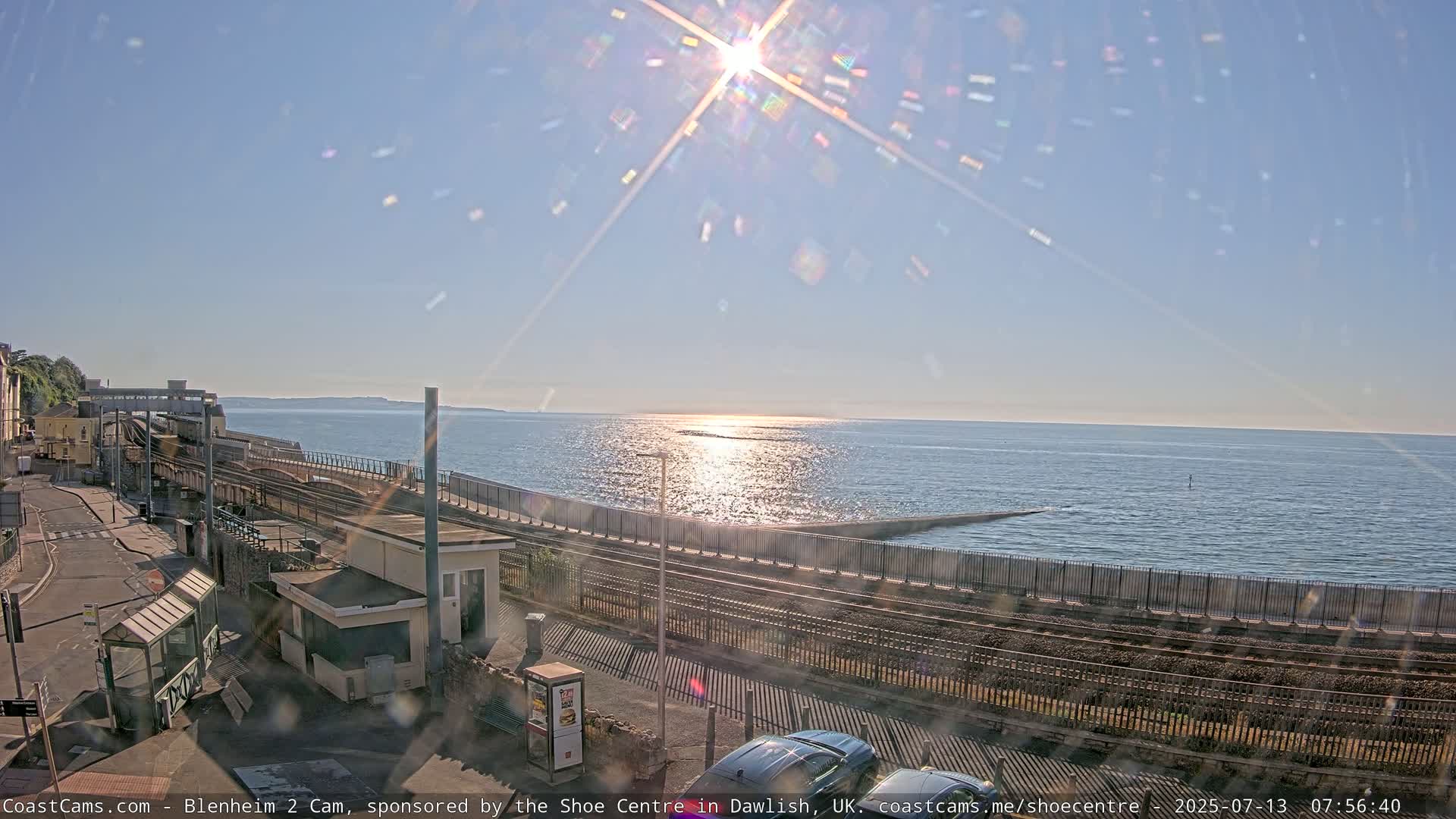 Dawlish East Coast  / Dawlish Railway Station & Station Rd. Live Cam  - Teignbridge, Devon, South West, England, United Kingdom