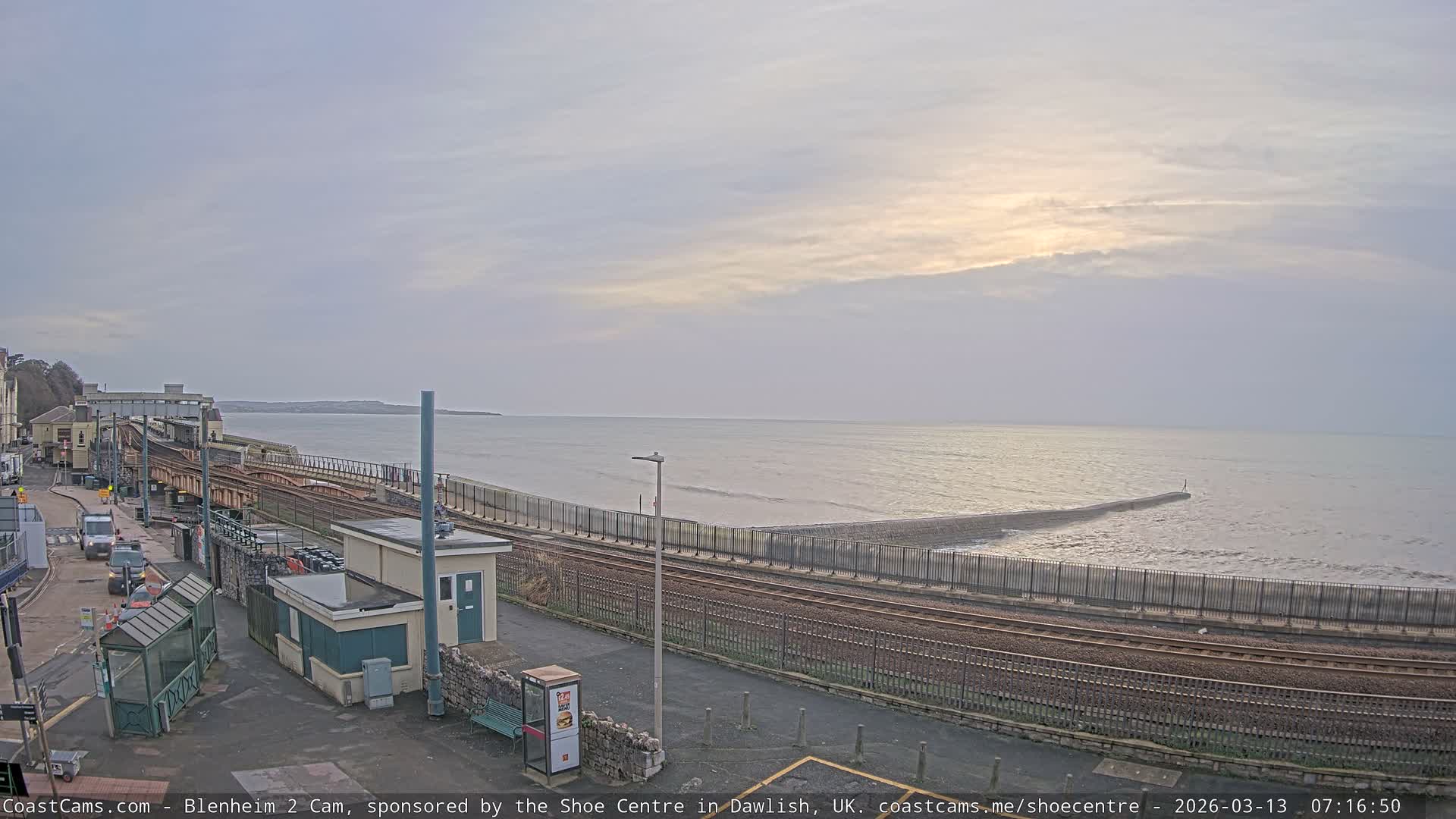 Dawlish East Coast  / Dawlish Railway Station & Station Rd. Live Cam  - Teignbridge, Devon, South West, England, United Kingdom