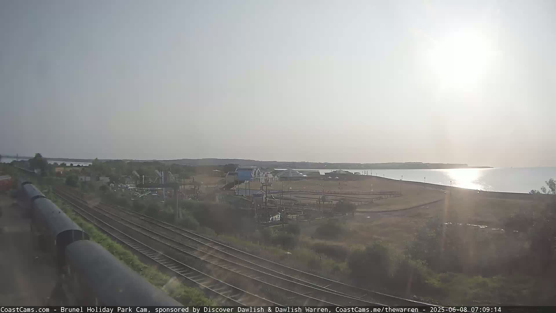Dawlish Warren Coast & Railway & Amusement Park Live Cam - Teignbridge, Devon, South West, England, United Kingdom