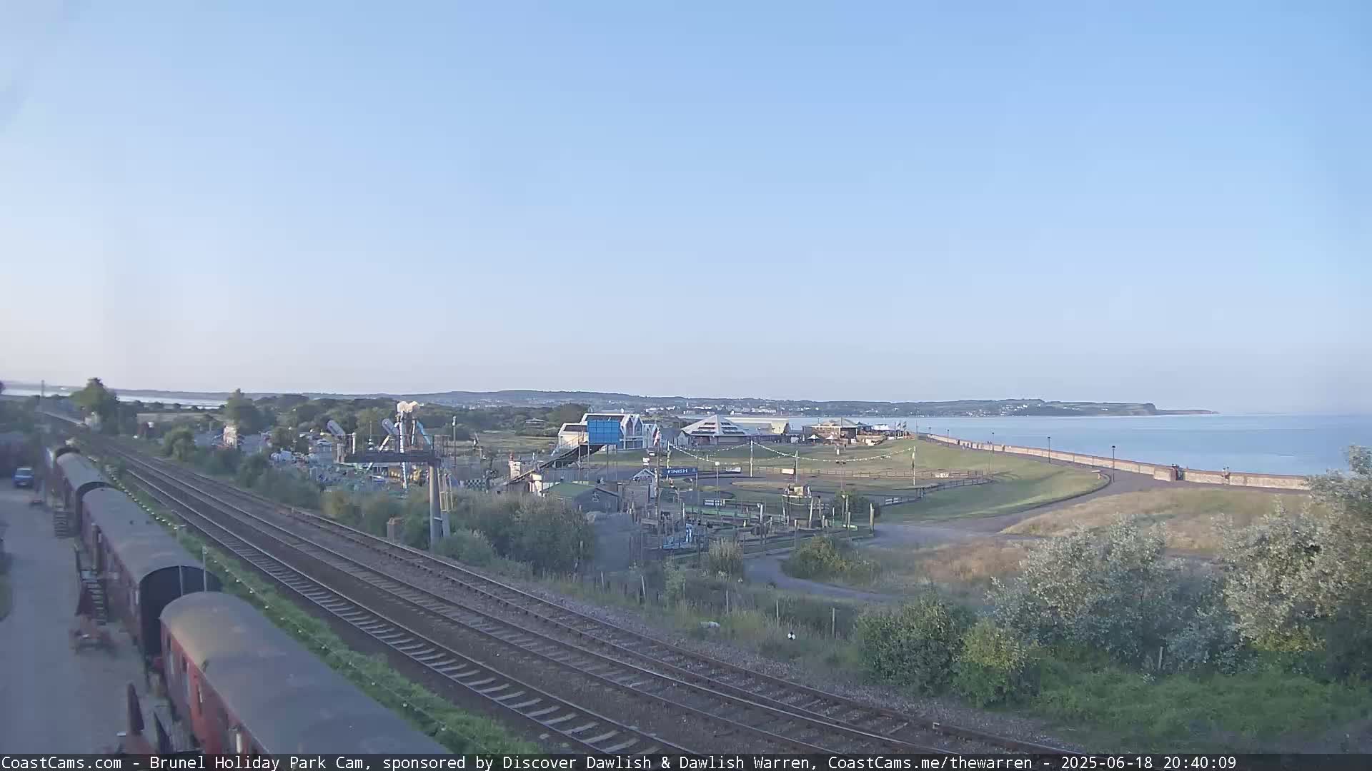 Dawlish Warren Coast & Railway & Amusement Park Live Cam - Teignbridge, Devon, South West, England, United Kingdom