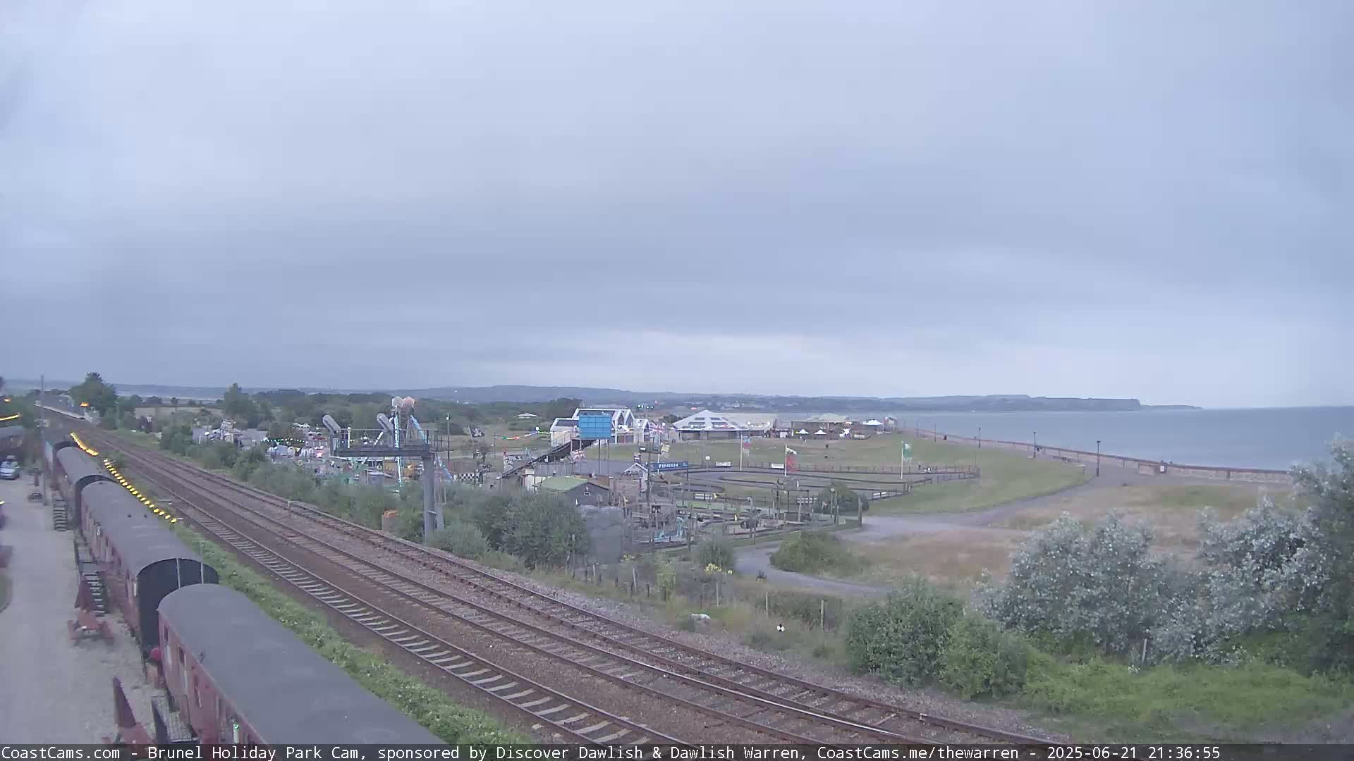 Dawlish Warren Coast & Railway & Amusement Park Live Cam - Teignbridge, Devon, South West, England, United Kingdom