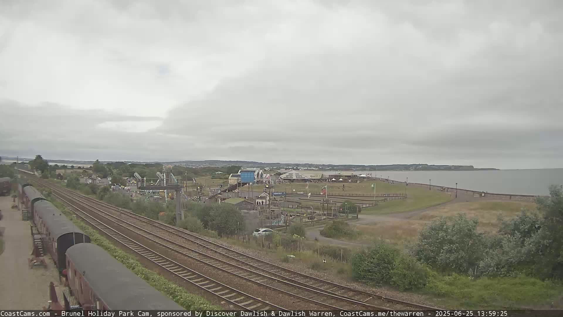 Dawlish Warren Coast & Railway & Amusement Park Live Cam - Teignbridge, Devon, South West, England, United Kingdom