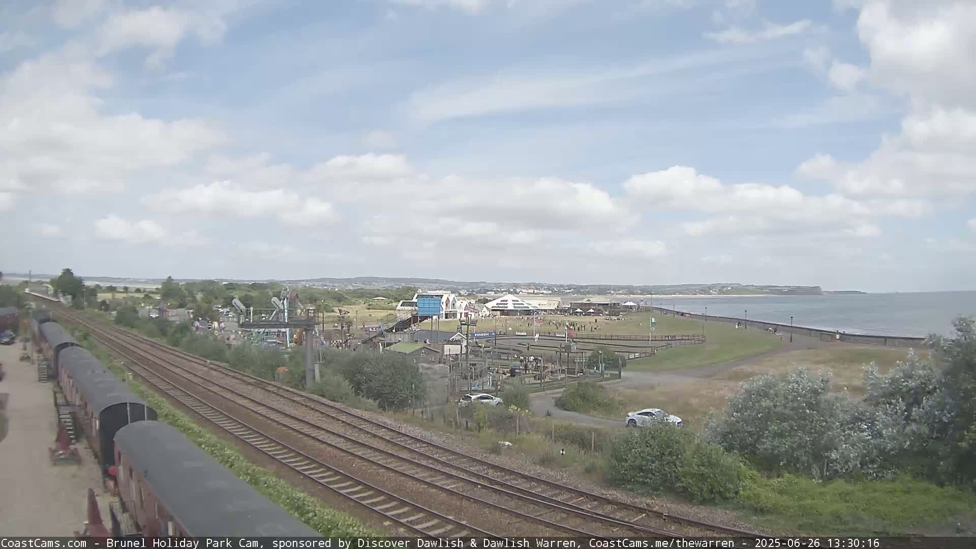 Dawlish Warren Coast & Railway & Amusement Park Live Cam - Teignbridge, Devon, South West, England, United Kingdom
