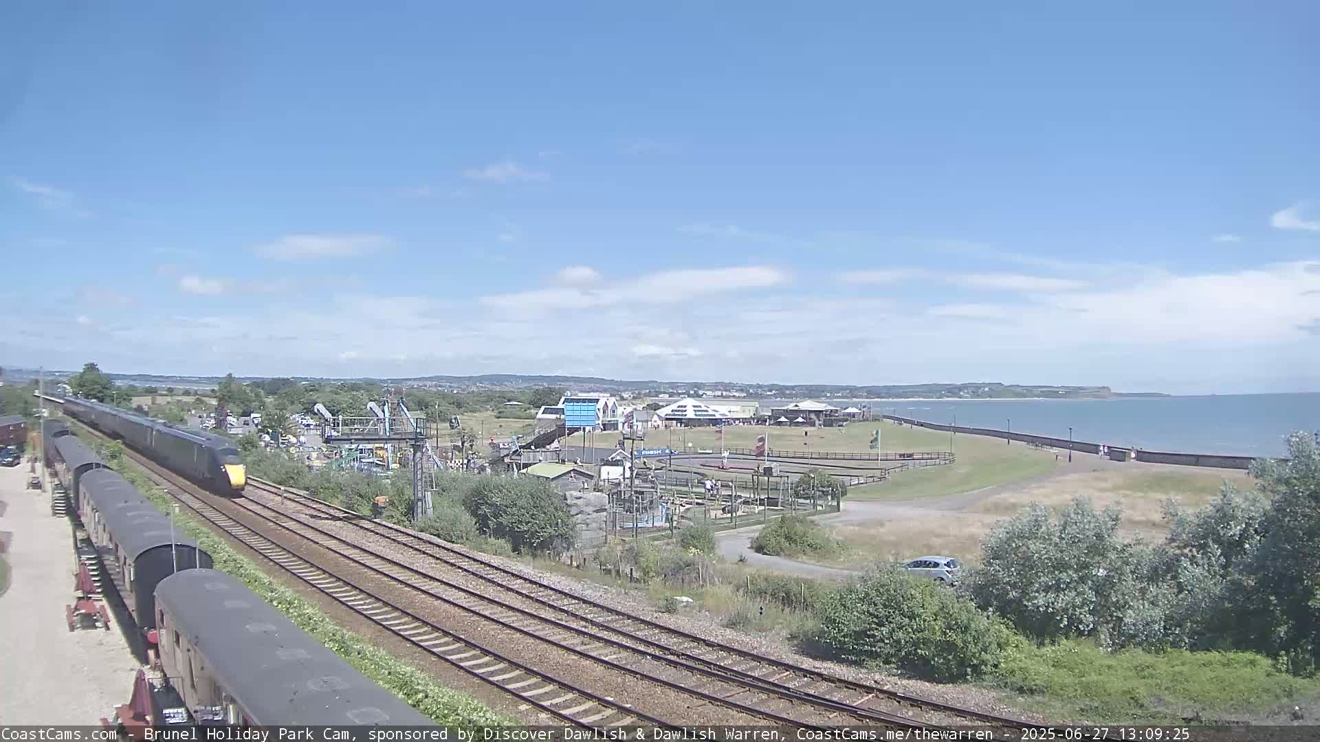 Dawlish Warren Coast & Railway & Amusement Park Live Cam - Teignbridge, Devon, South West, England, United Kingdom