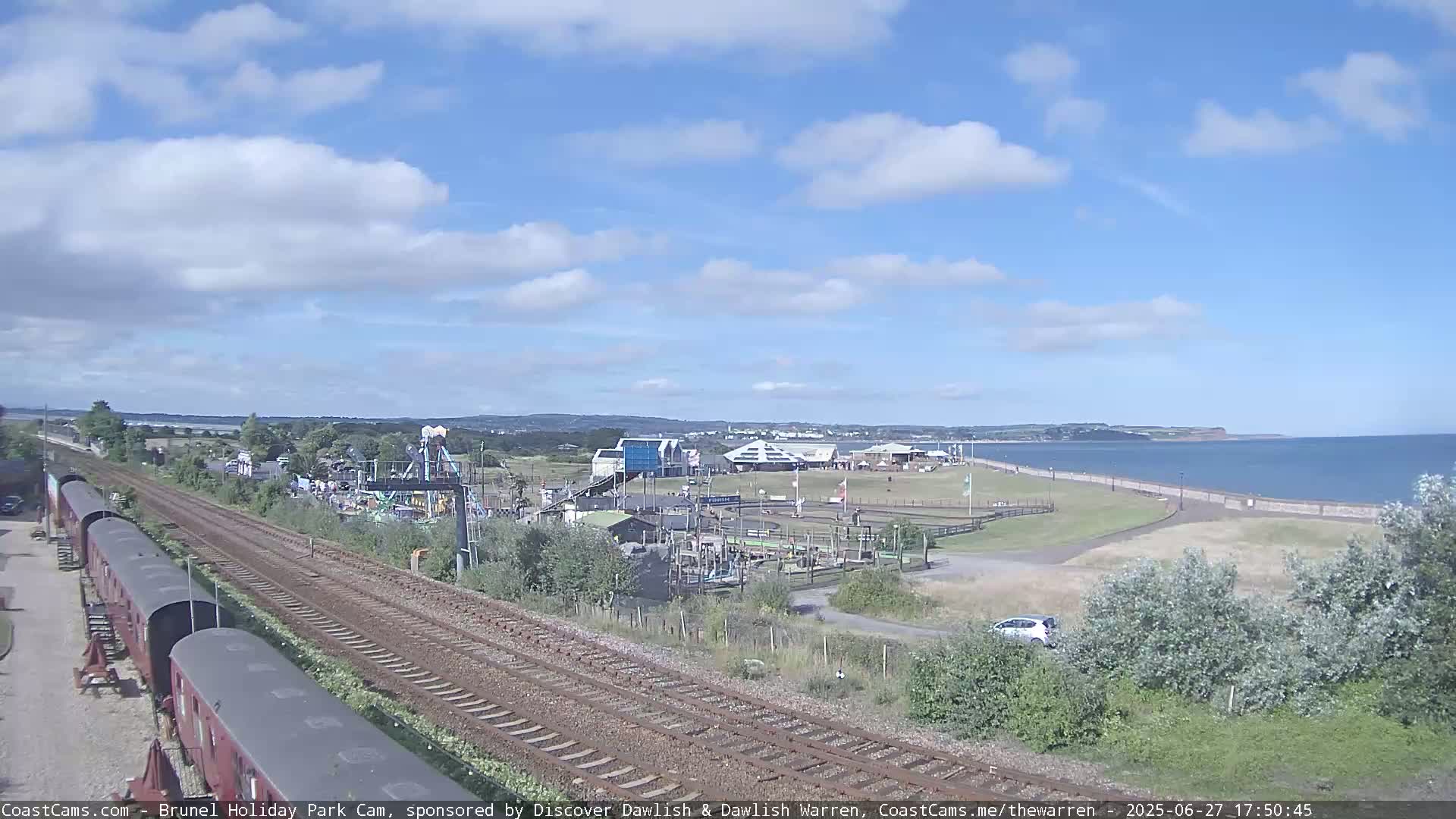 Dawlish Warren Coast & Railway & Amusement Park Live Cam - Teignbridge, Devon, South West, England, United Kingdom