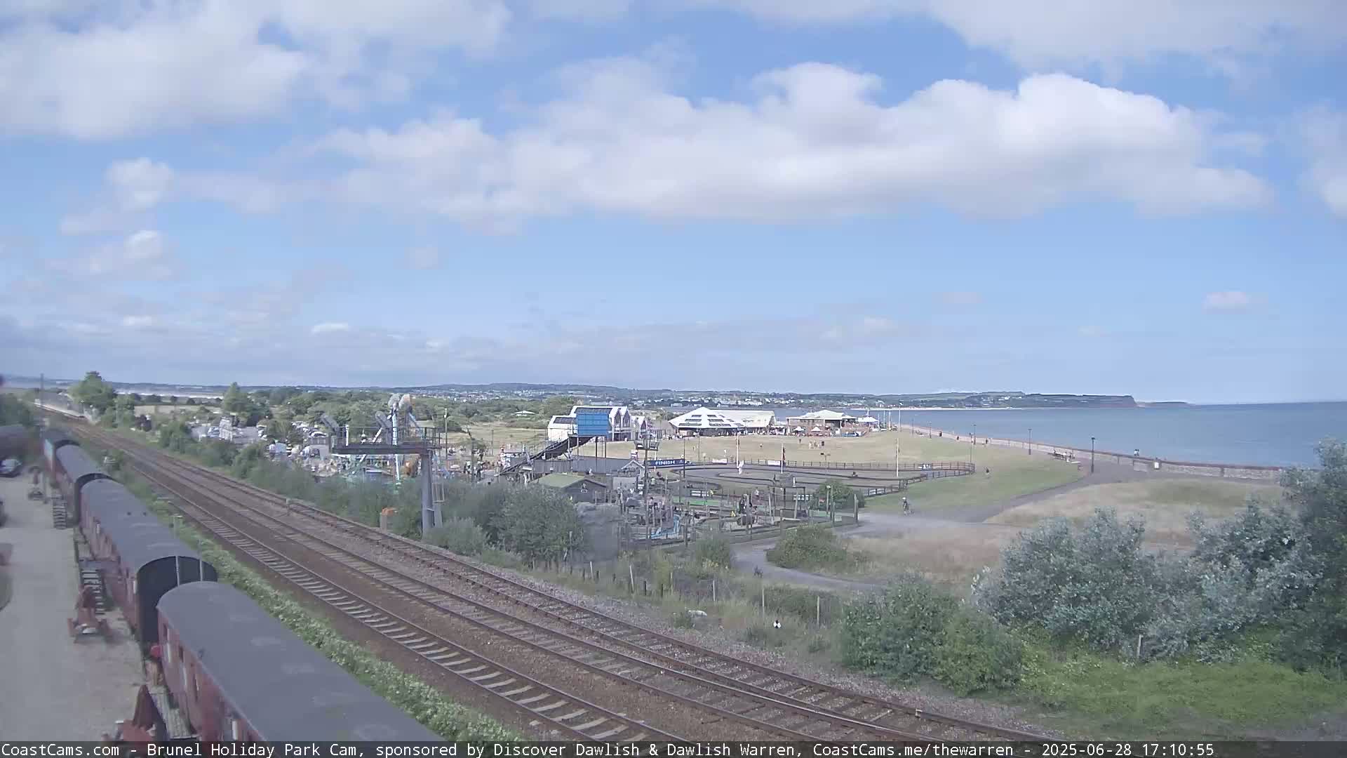 Dawlish Warren Coast & Railway & Amusement Park Live Cam - Teignbridge, Devon, South West, England, United Kingdom