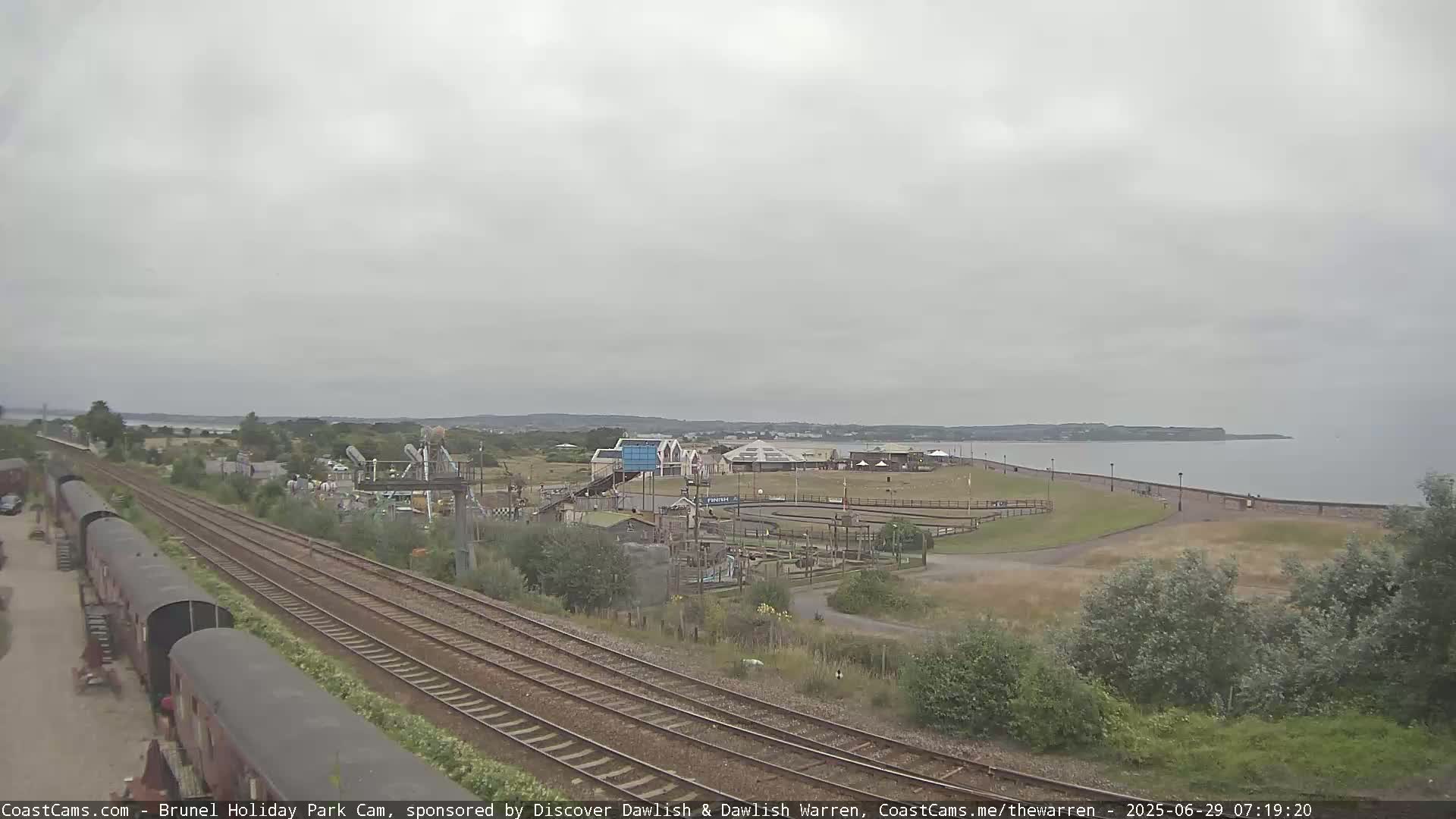 Dawlish Warren Coast & Railway & Amusement Park Live Cam - Teignbridge, Devon, South West, England, United Kingdom