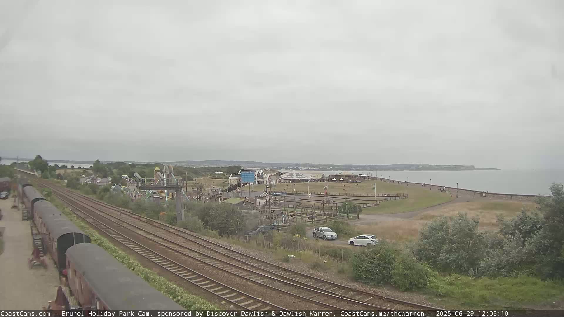 Dawlish Warren Coast & Railway & Amusement Park Live Cam - Teignbridge, Devon, South West, England, United Kingdom