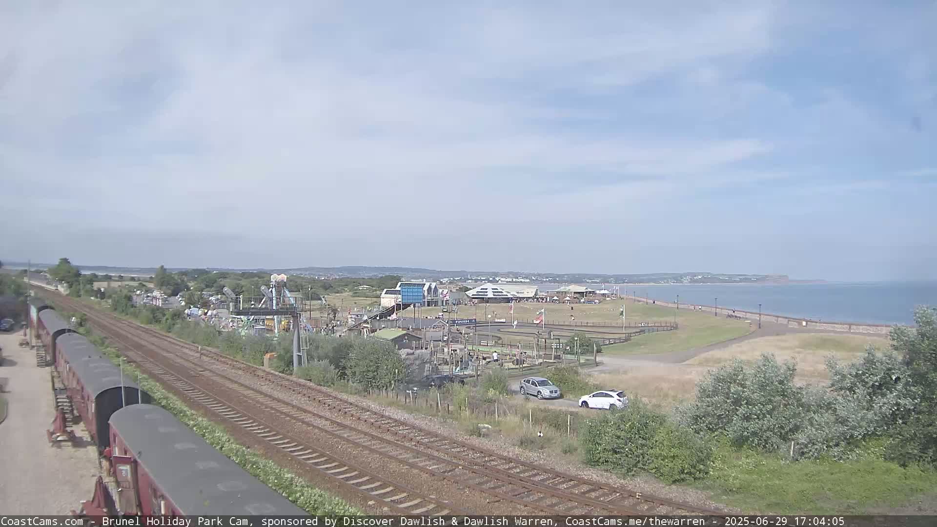 Dawlish Warren Coast & Railway & Amusement Park Live Cam - Teignbridge, Devon, South West, England, United Kingdom