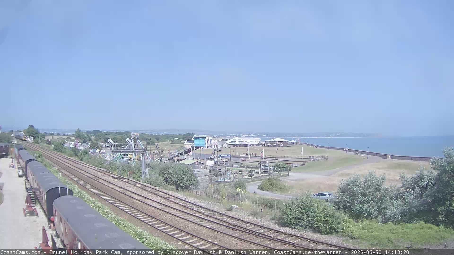 Dawlish Warren Coast & Railway & Amusement Park Live Cam - Teignbridge, Devon, South West, England, United Kingdom