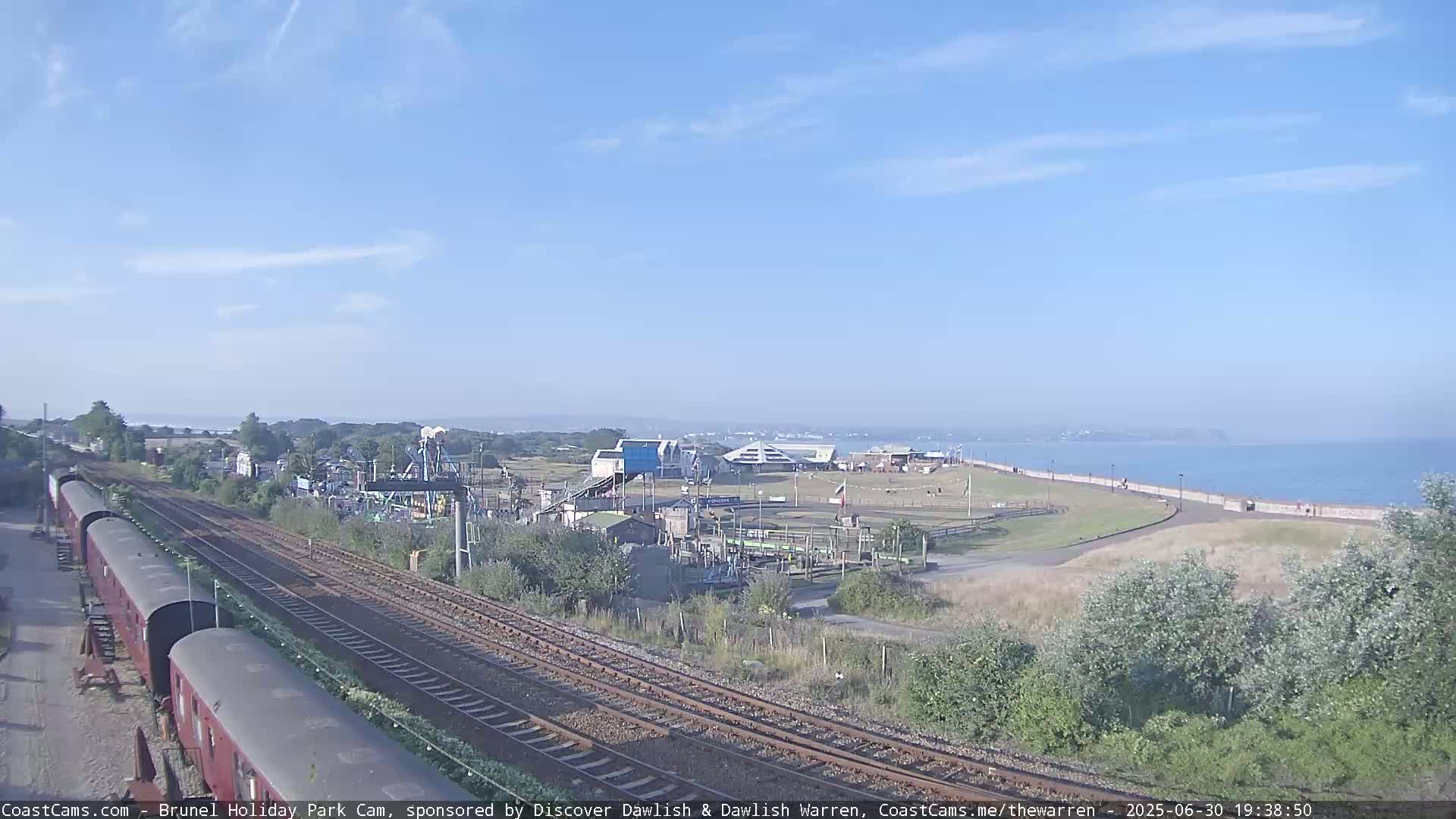 Dawlish Warren Coast & Railway & Amusement Park Live Cam - Teignbridge, Devon, South West, England, United Kingdom
