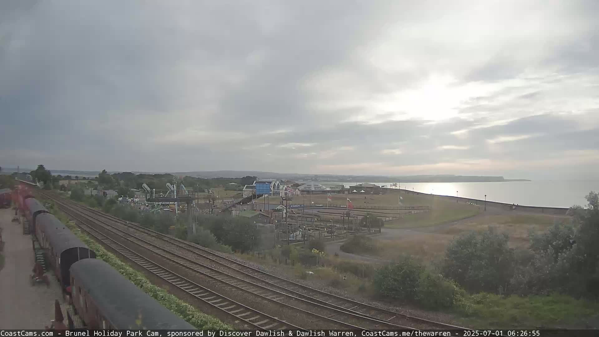 Dawlish Warren Coast & Railway & Amusement Park Live Cam - Teignbridge, Devon, South West, England, United Kingdom