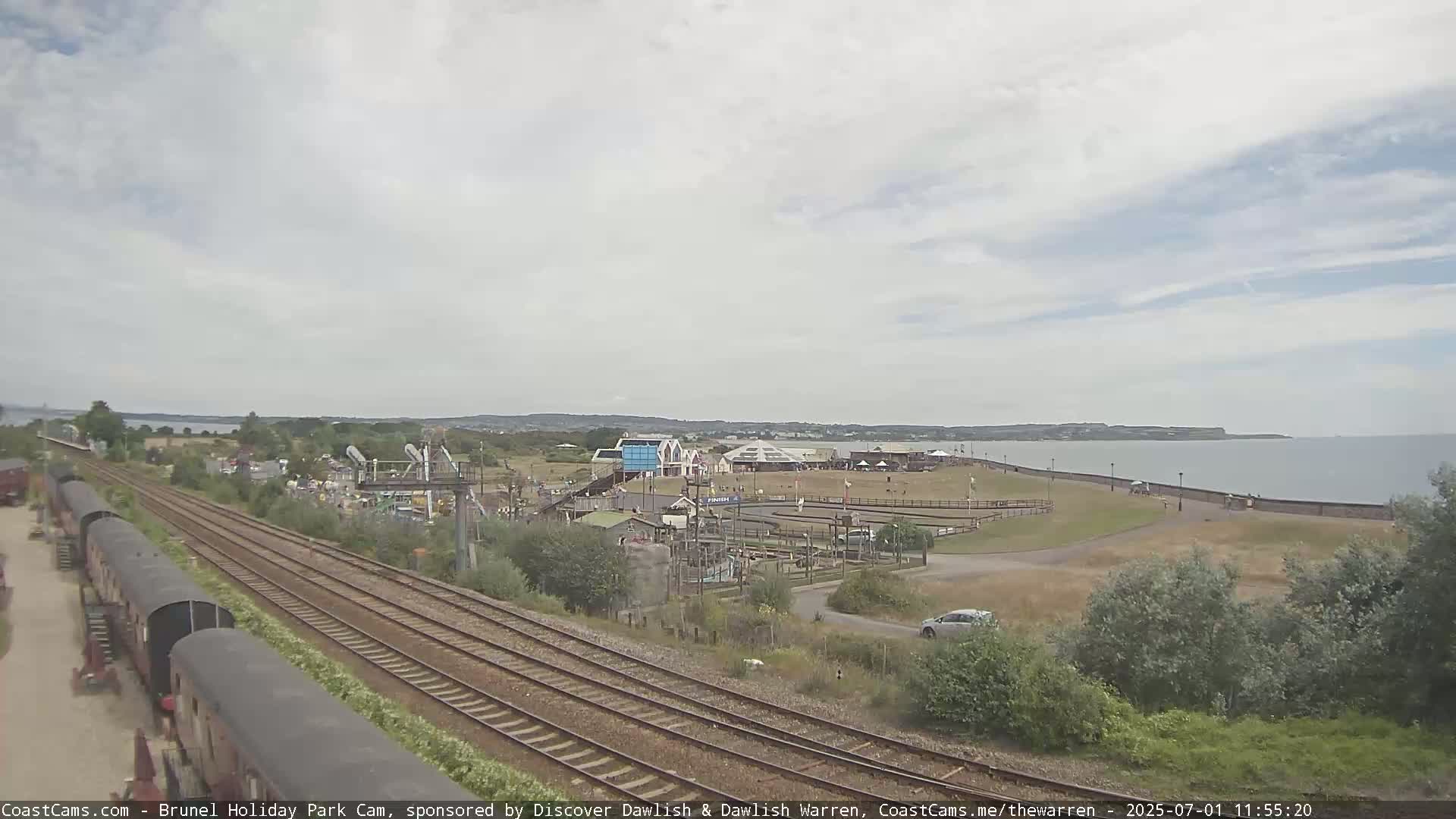 Dawlish Warren Coast & Railway & Amusement Park Live Cam - Teignbridge, Devon, South West, England, United Kingdom