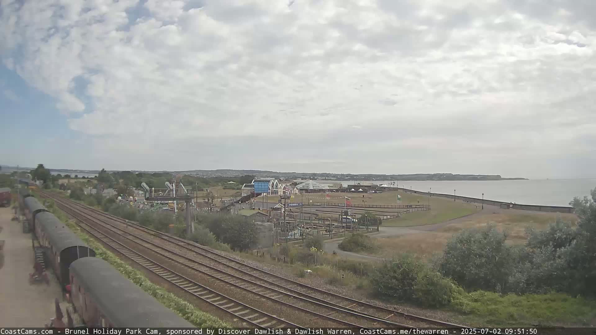Dawlish Warren Coast & Railway & Amusement Park Live Cam - Teignbridge, Devon, South West, England, United Kingdom
