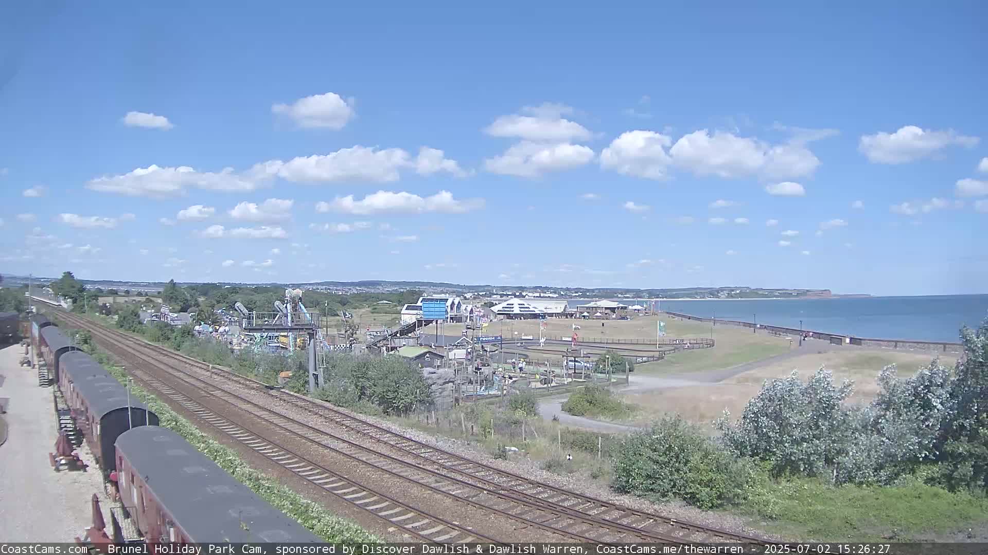 Dawlish Warren Coast & Railway & Amusement Park Live Cam - Teignbridge, Devon, South West, England, United Kingdom