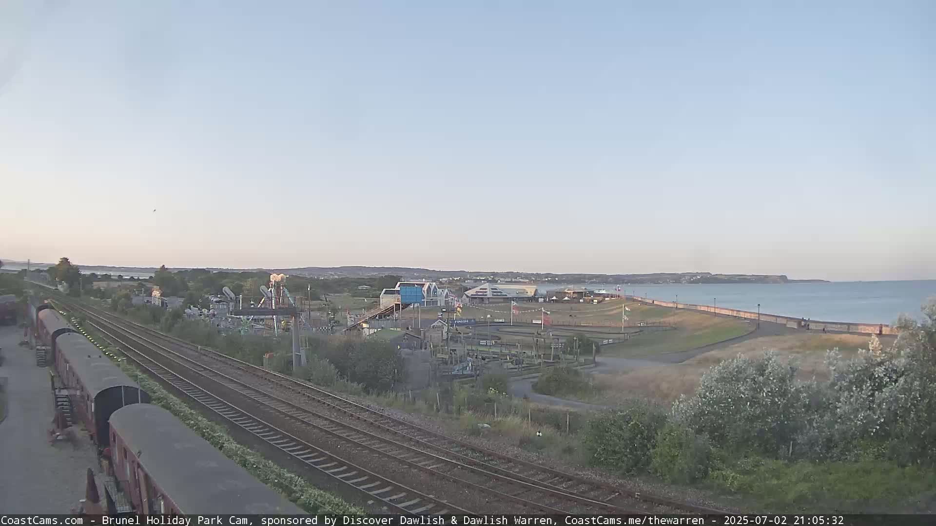 Dawlish Warren Coast & Railway & Amusement Park Live Cam - Teignbridge, Devon, South West, England, United Kingdom