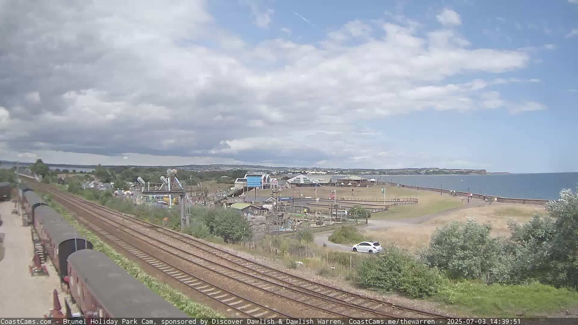 Dawlish Warren Coast & Railway & Amusement Park Live Cam - Teignbridge, Devon, South West, England, United Kingdom