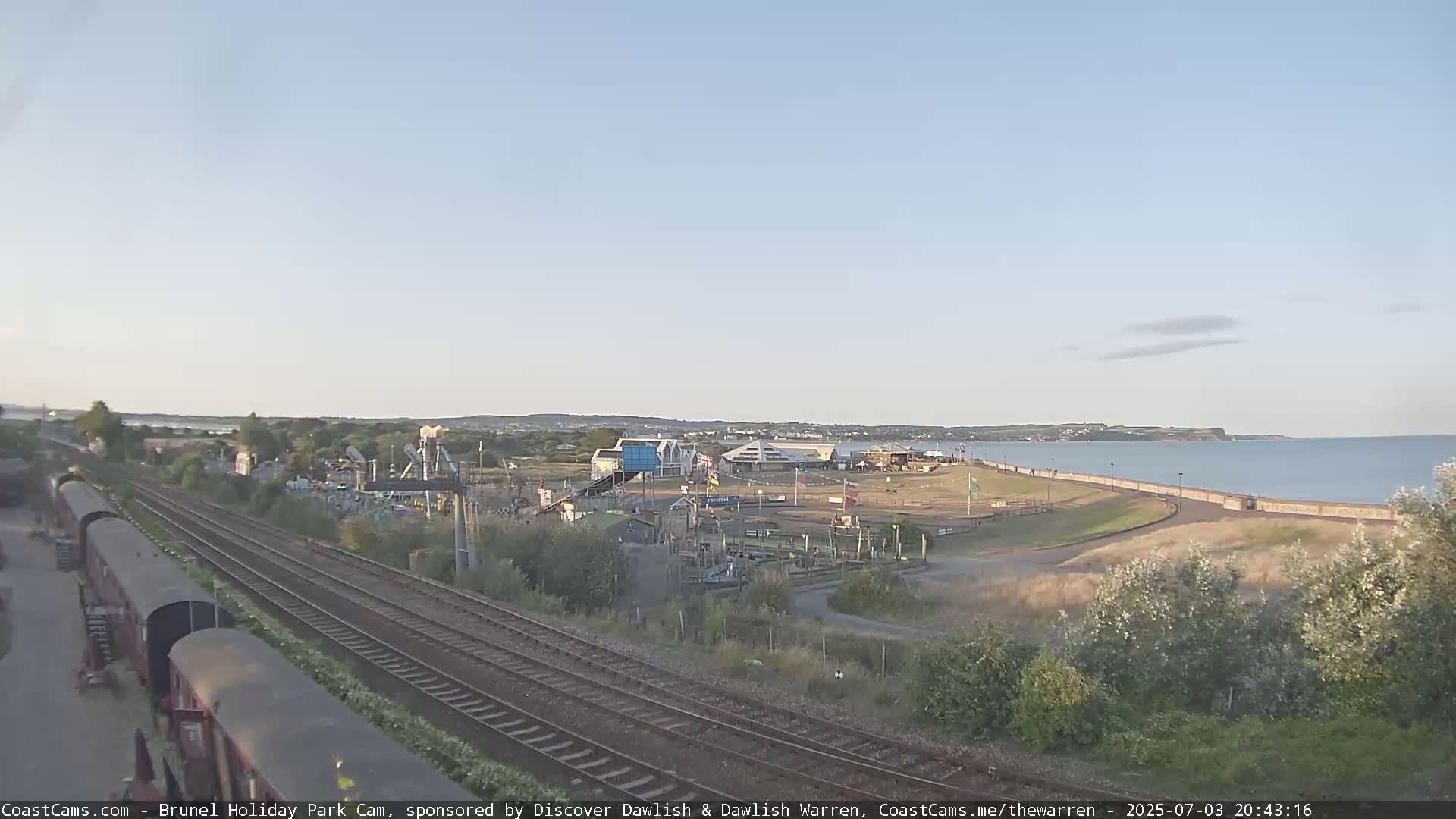 Dawlish Warren Coast & Railway & Amusement Park Live Cam - Teignbridge, Devon, South West, England, United Kingdom
