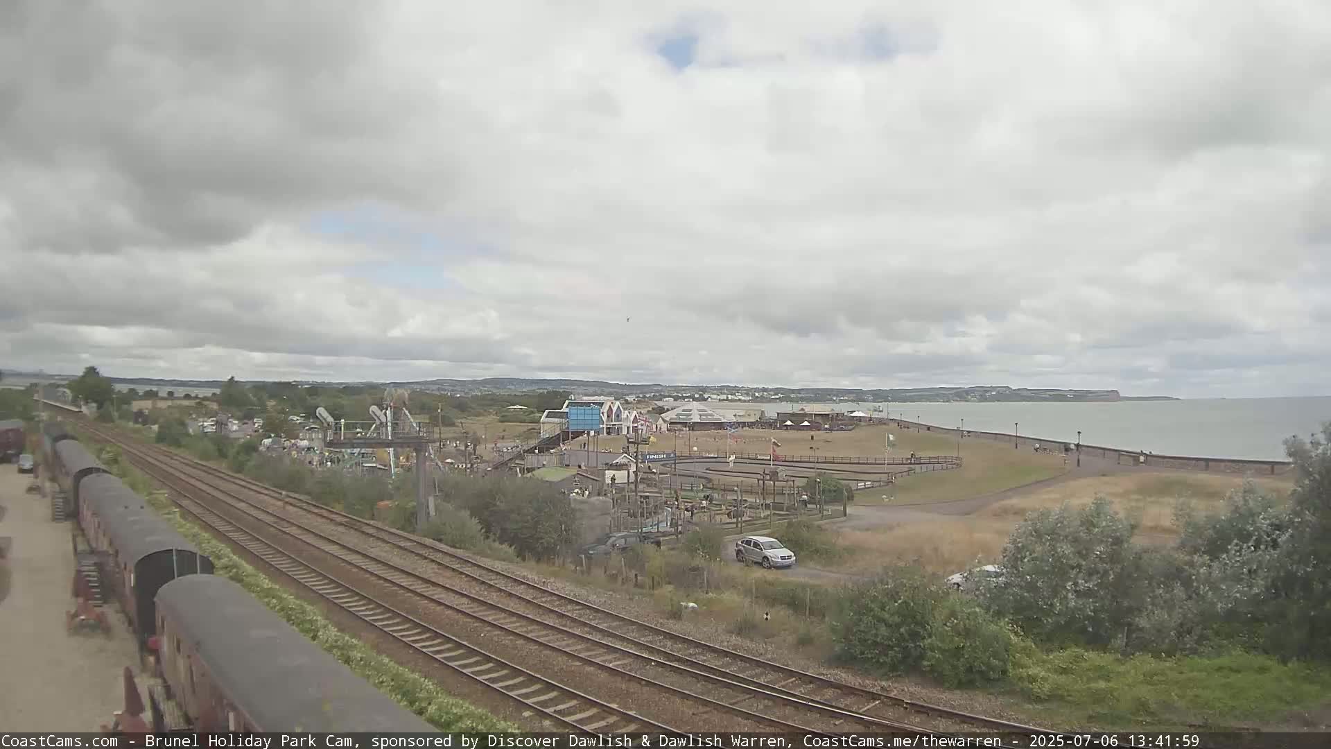 Dawlish Warren Coast & Railway & Amusement Park Live Cam - Teignbridge, Devon, South West, England, United Kingdom