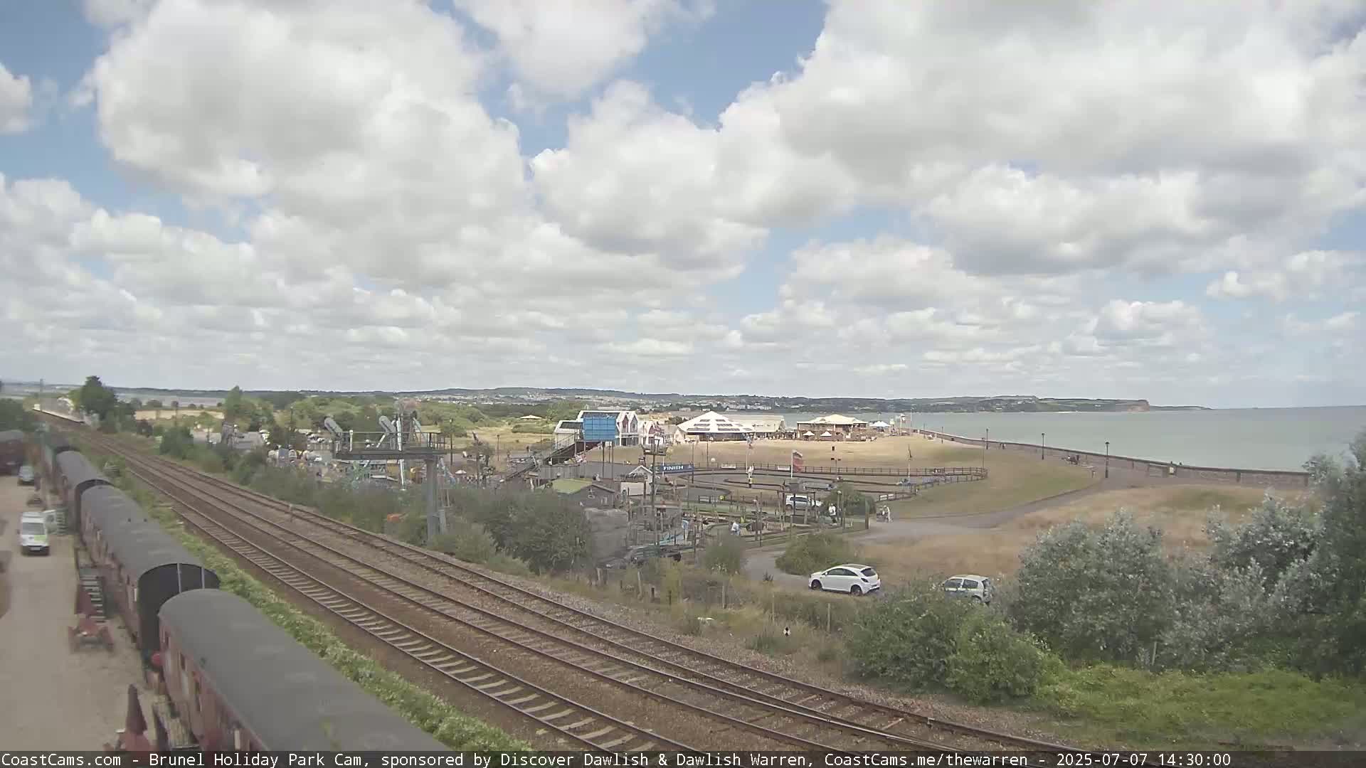 Dawlish Warren Coast & Railway & Amusement Park Live Cam - Teignbridge, Devon, South West, England, United Kingdom