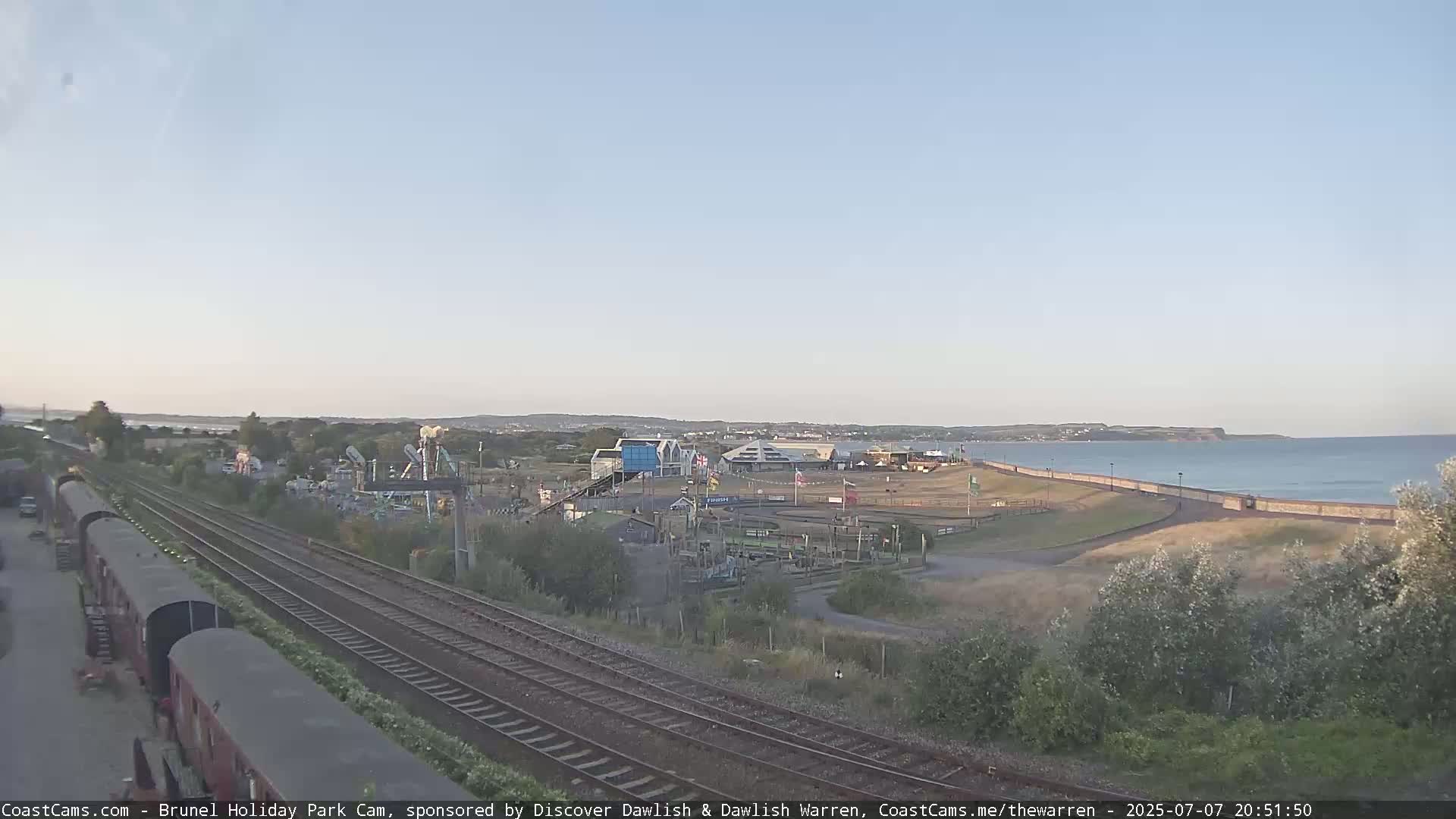 Dawlish Warren Coast & Railway & Amusement Park Live Cam - Teignbridge, Devon, South West, England, United Kingdom