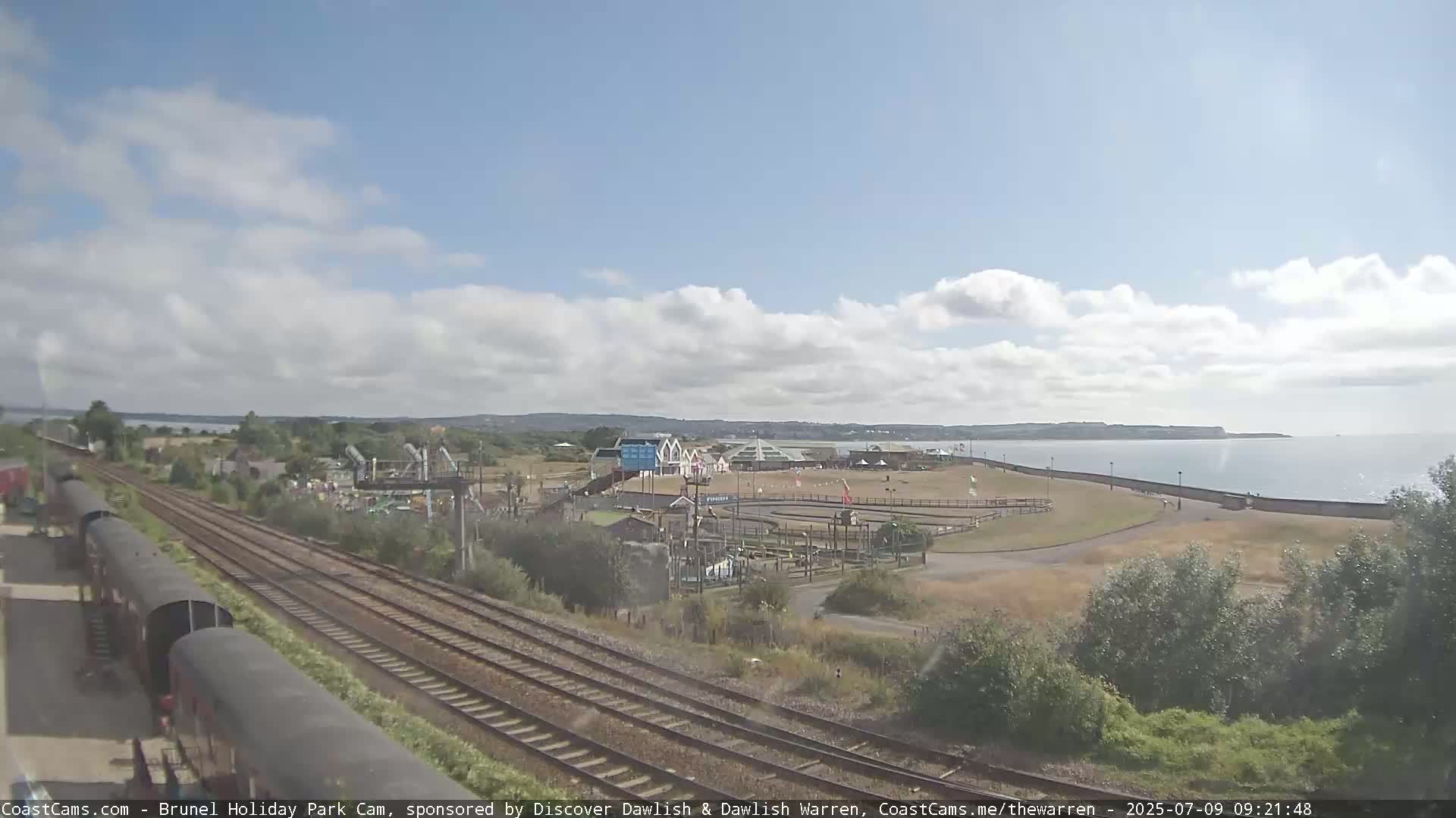 Dawlish Warren Coast & Railway & Amusement Park Live Cam - Teignbridge, Devon, South West, England, United Kingdom