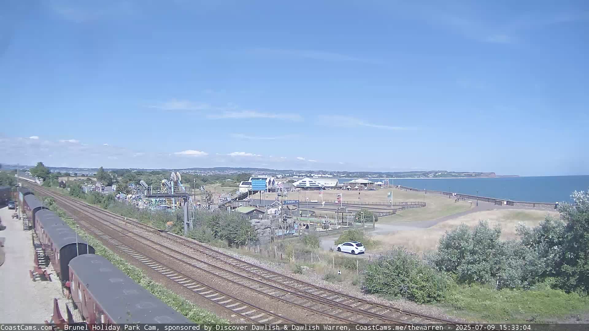 Dawlish Warren Coast & Railway & Amusement Park Live Cam - Teignbridge, Devon, South West, England, United Kingdom