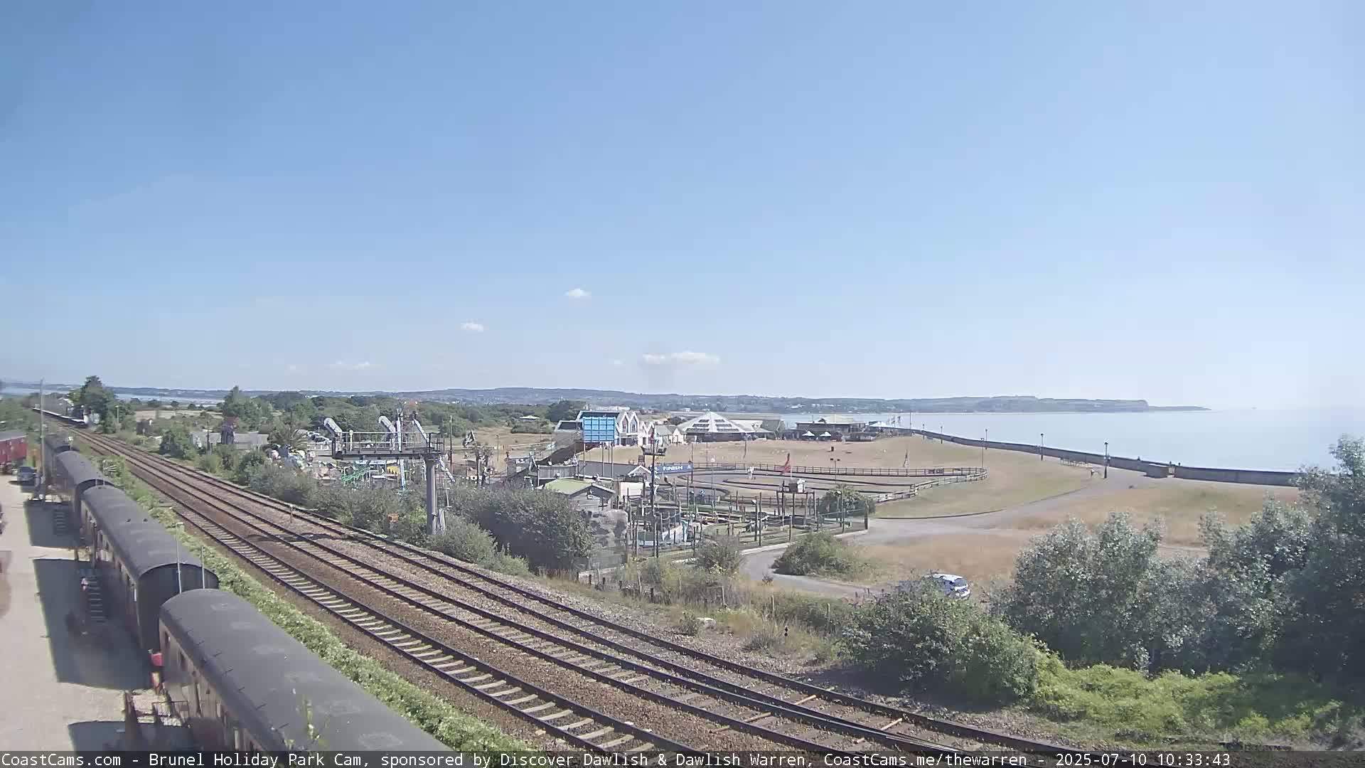 Dawlish Warren Coast & Railway & Amusement Park Live Cam - Teignbridge, Devon, South West, England, United Kingdom