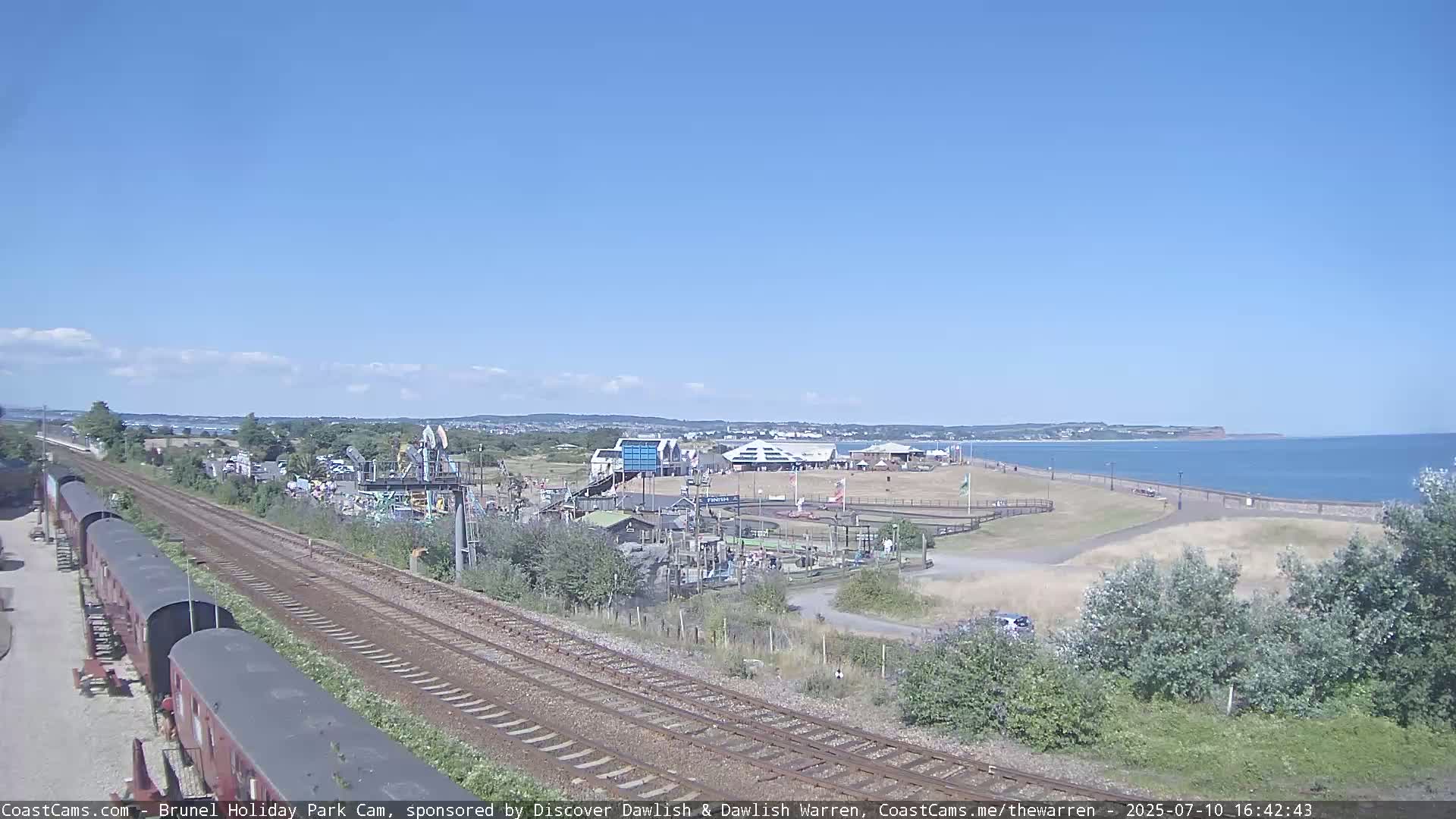 Dawlish Warren Coast & Railway & Amusement Park Live Cam - Teignbridge, Devon, South West, England, United Kingdom