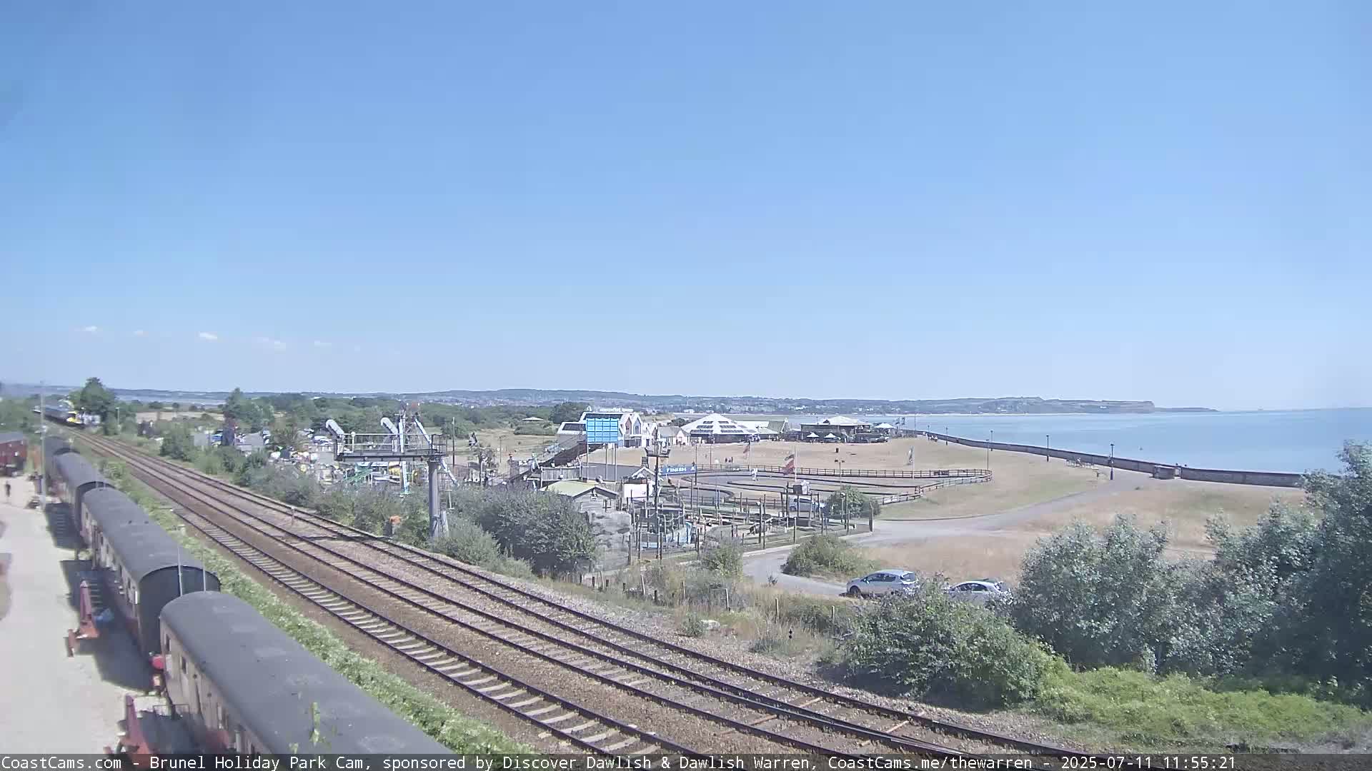 Dawlish Warren Coast & Railway & Amusement Park Live Cam - Teignbridge, Devon, South West, England, United Kingdom