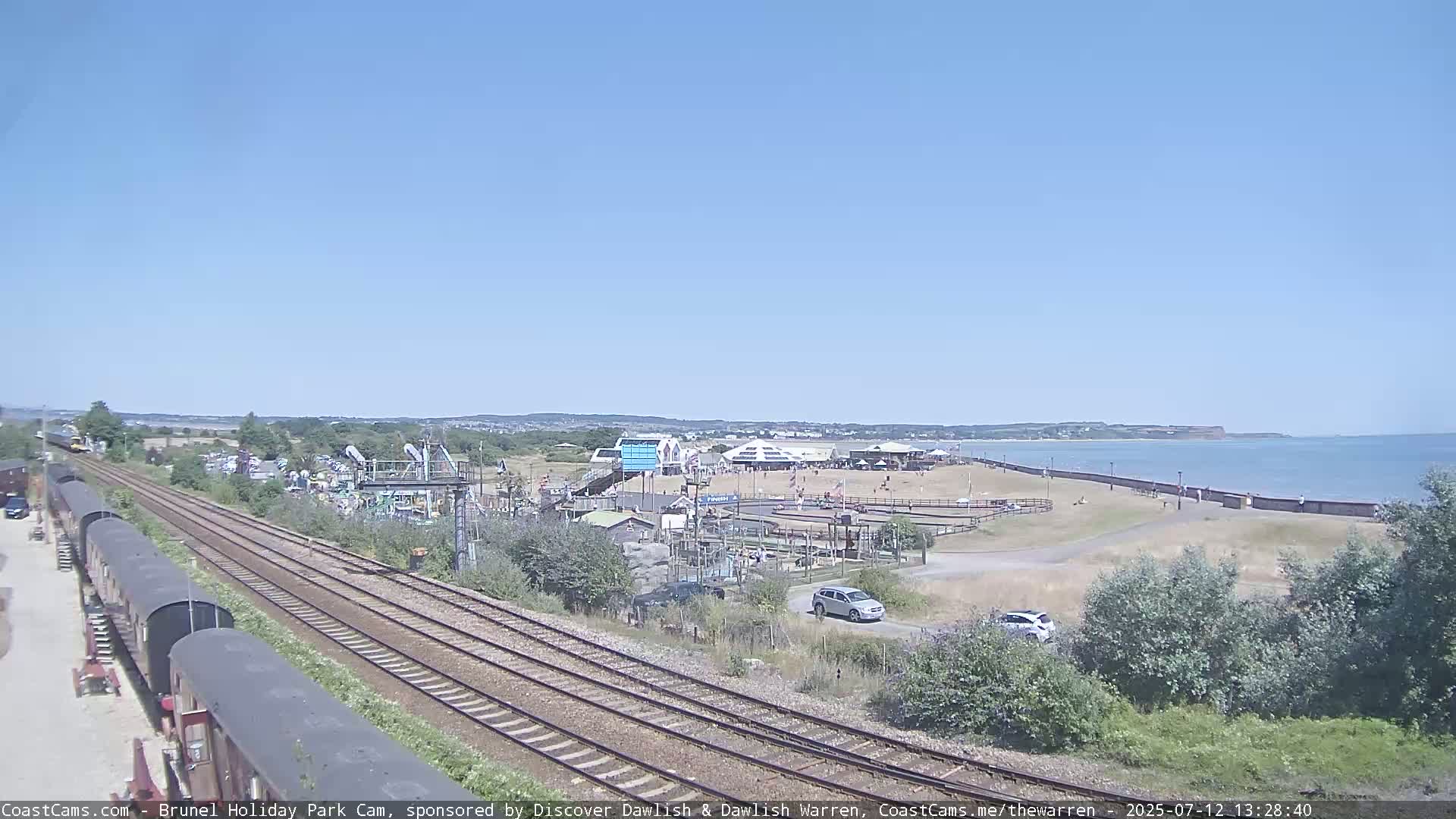 Dawlish Warren Coast & Railway & Amusement Park Live Cam - Teignbridge, Devon, South West, England, United Kingdom