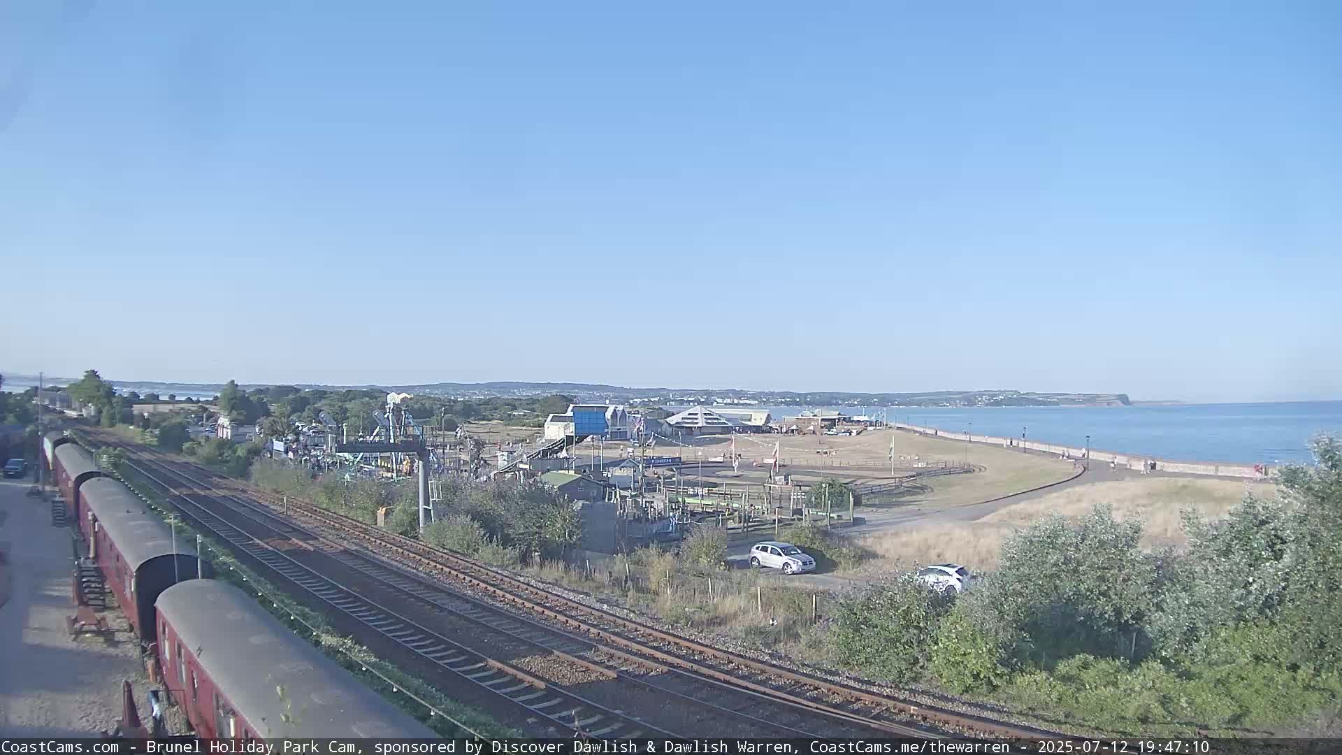 Dawlish Warren Coast & Railway & Amusement Park Live Cam - Teignbridge, Devon, South West, England, United Kingdom