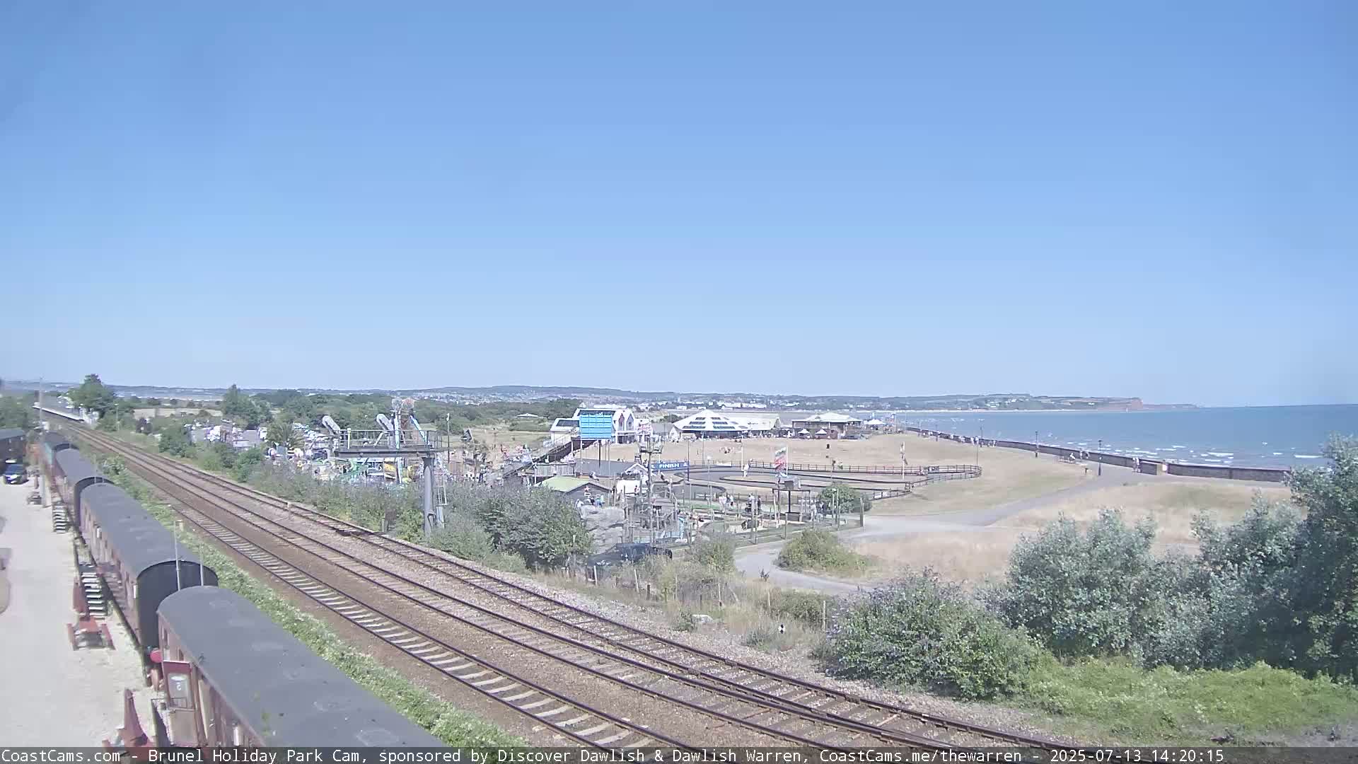 Dawlish Warren Coast & Railway & Amusement Park Live Cam - Teignbridge, Devon, South West, England, United Kingdom
