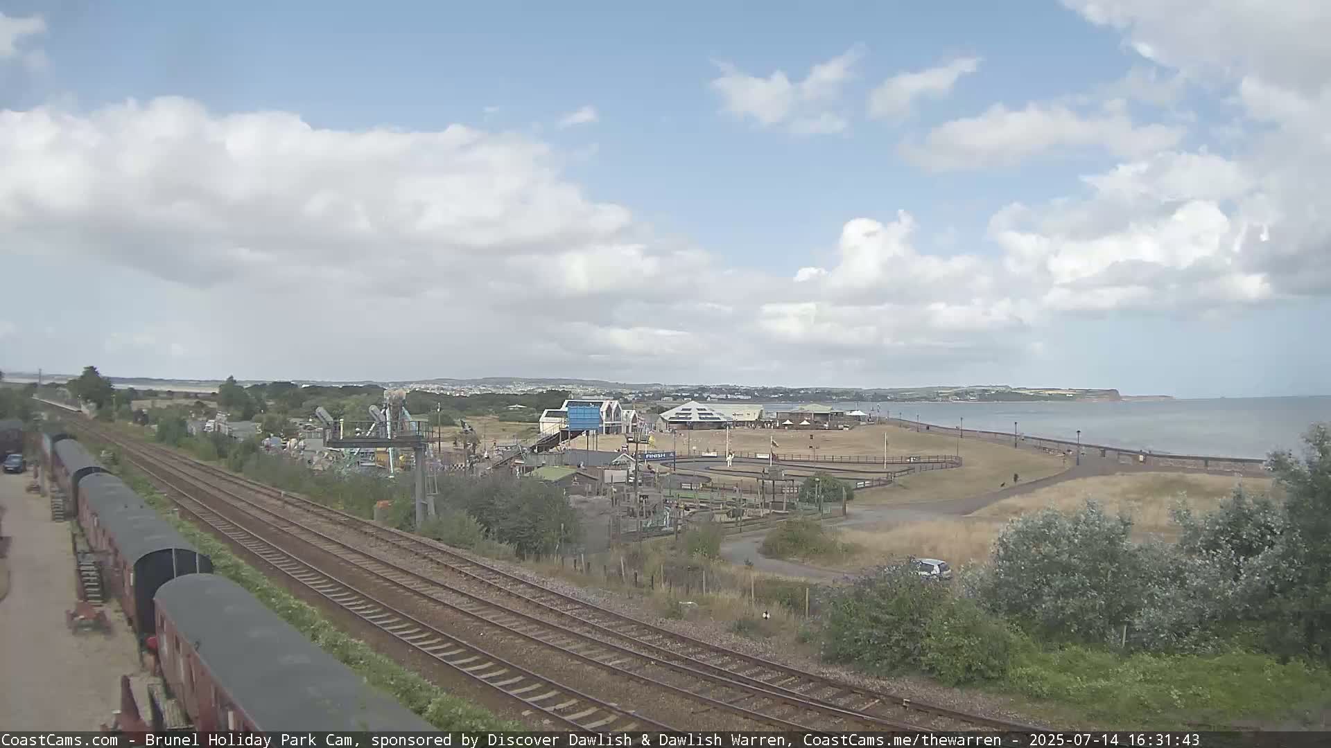 Dawlish Warren Coast & Railway & Amusement Park Live Cam - Teignbridge, Devon, South West, England, United Kingdom