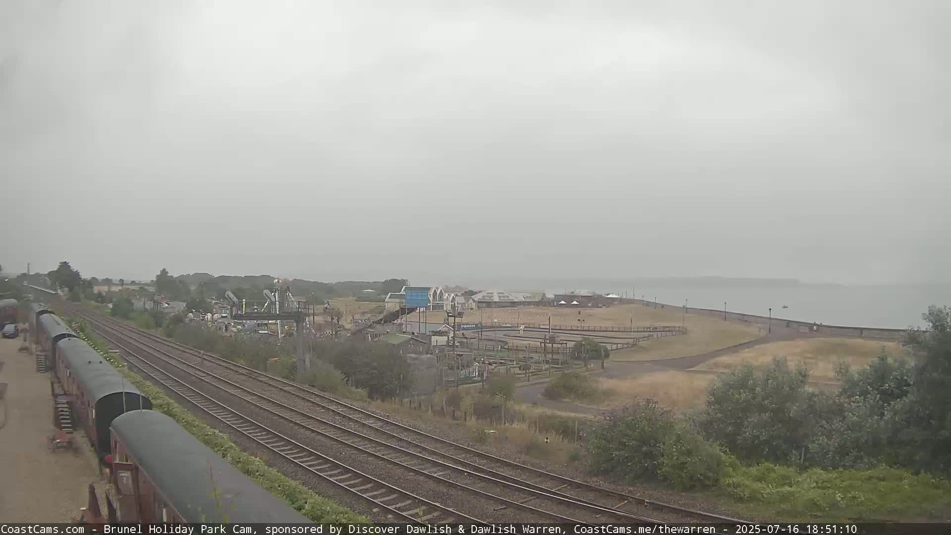 Dawlish Warren Coast & Railway & Amusement Park Live Cam - Teignbridge, Devon, South West, England, United Kingdom