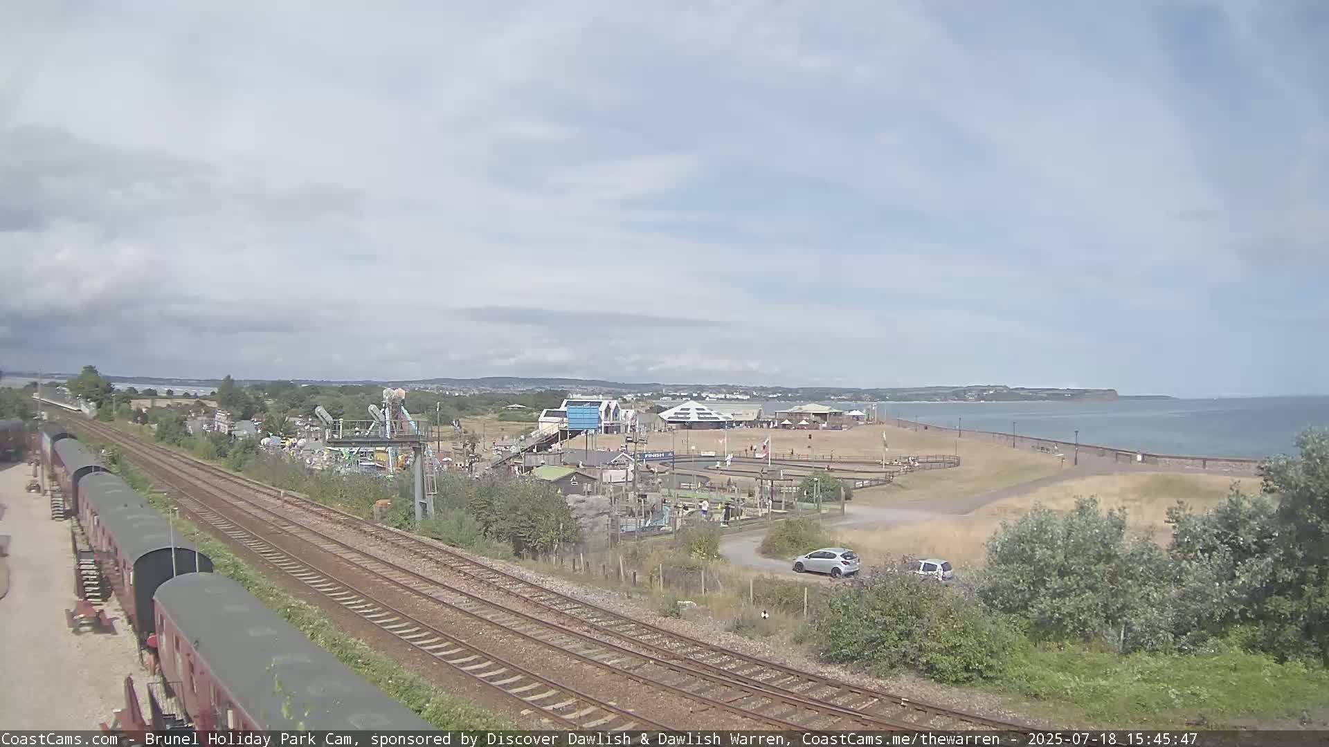 Dawlish Warren Coast & Railway & Amusement Park Live Cam - Teignbridge, Devon, South West, England, United Kingdom
