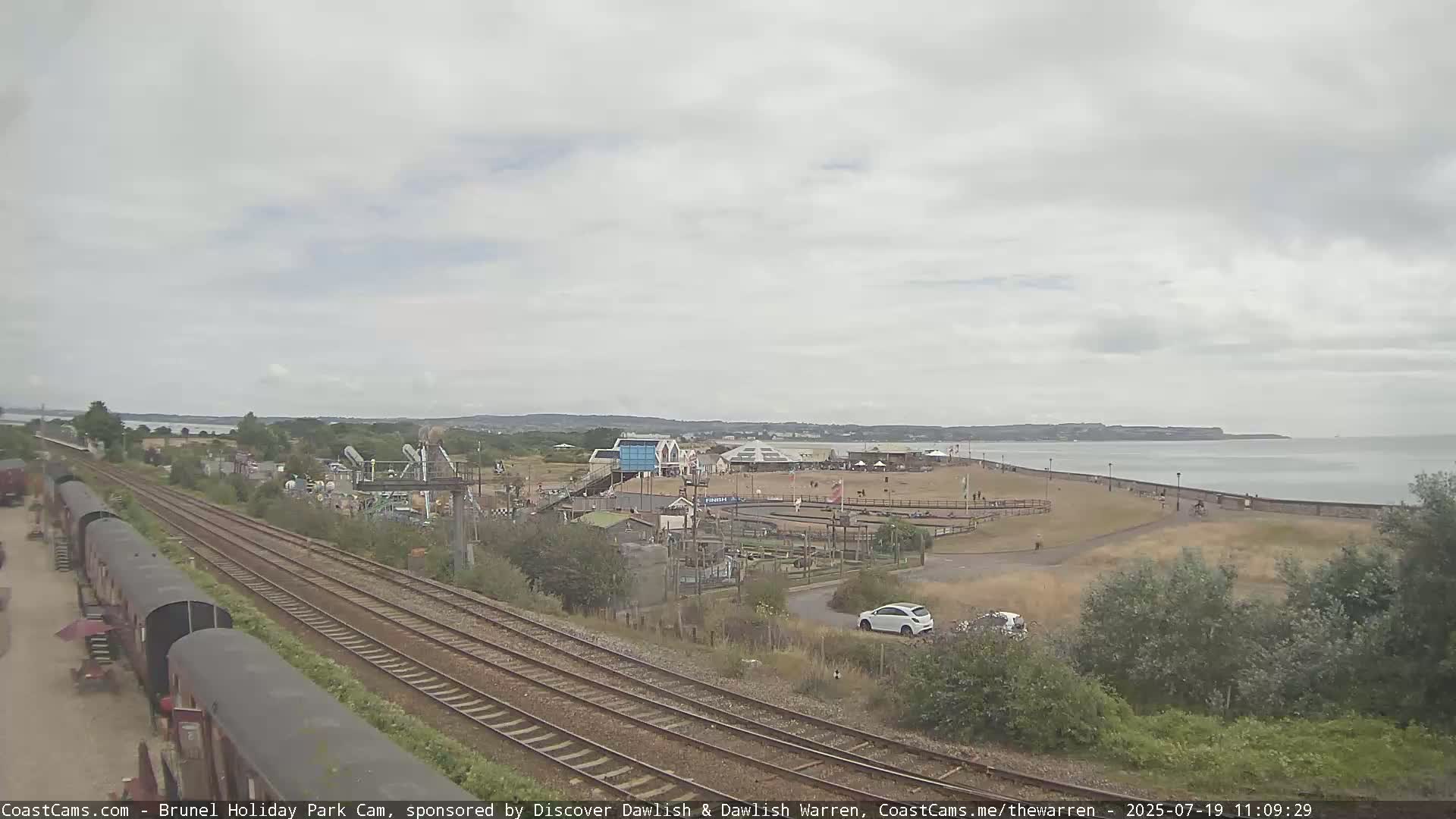 Dawlish Warren Coast & Railway & Amusement Park Live Cam - Teignbridge, Devon, South West, England, United Kingdom