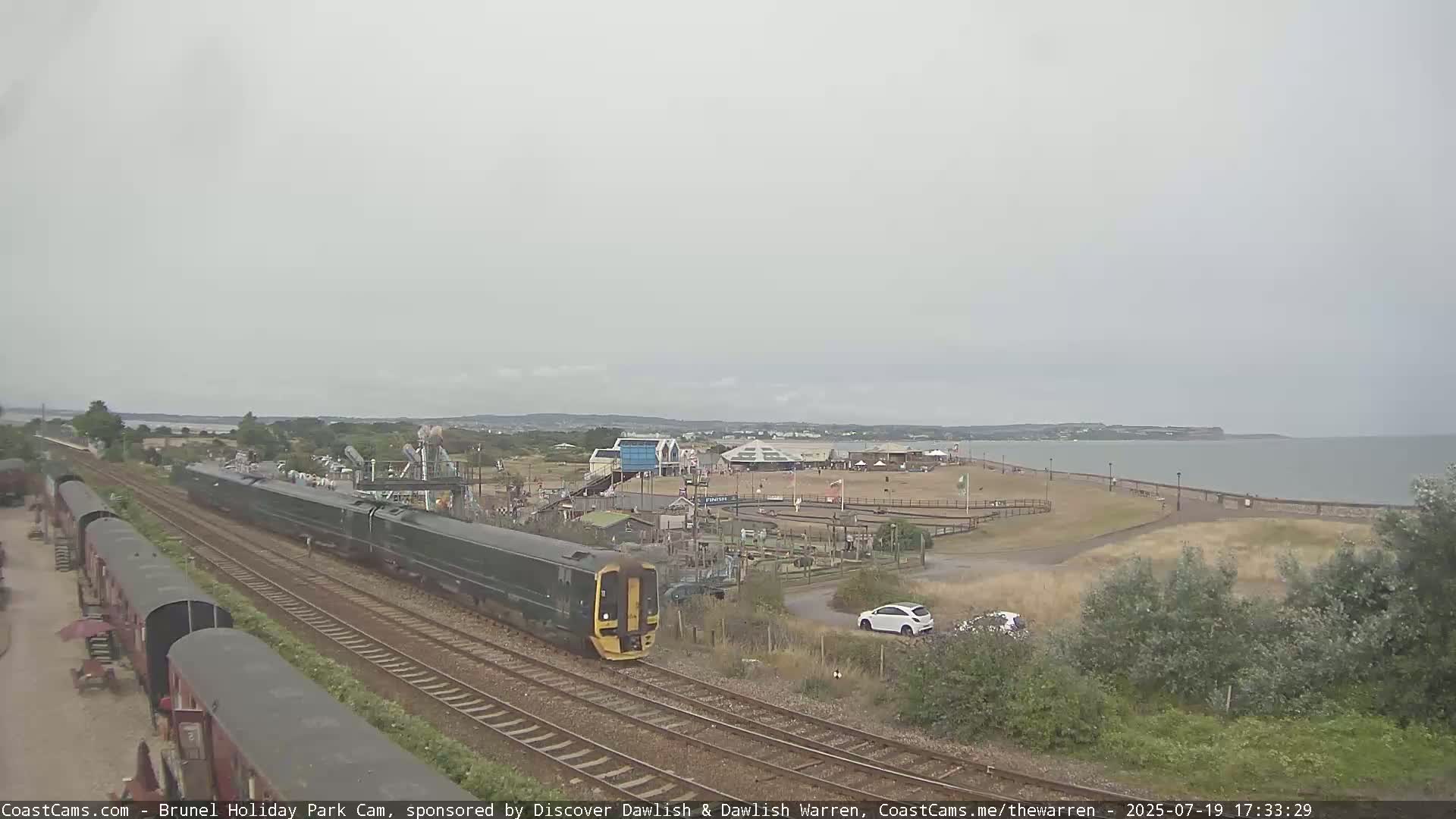 Dawlish Warren Coast & Railway & Amusement Park Live Cam - Teignbridge, Devon, South West, England, United Kingdom