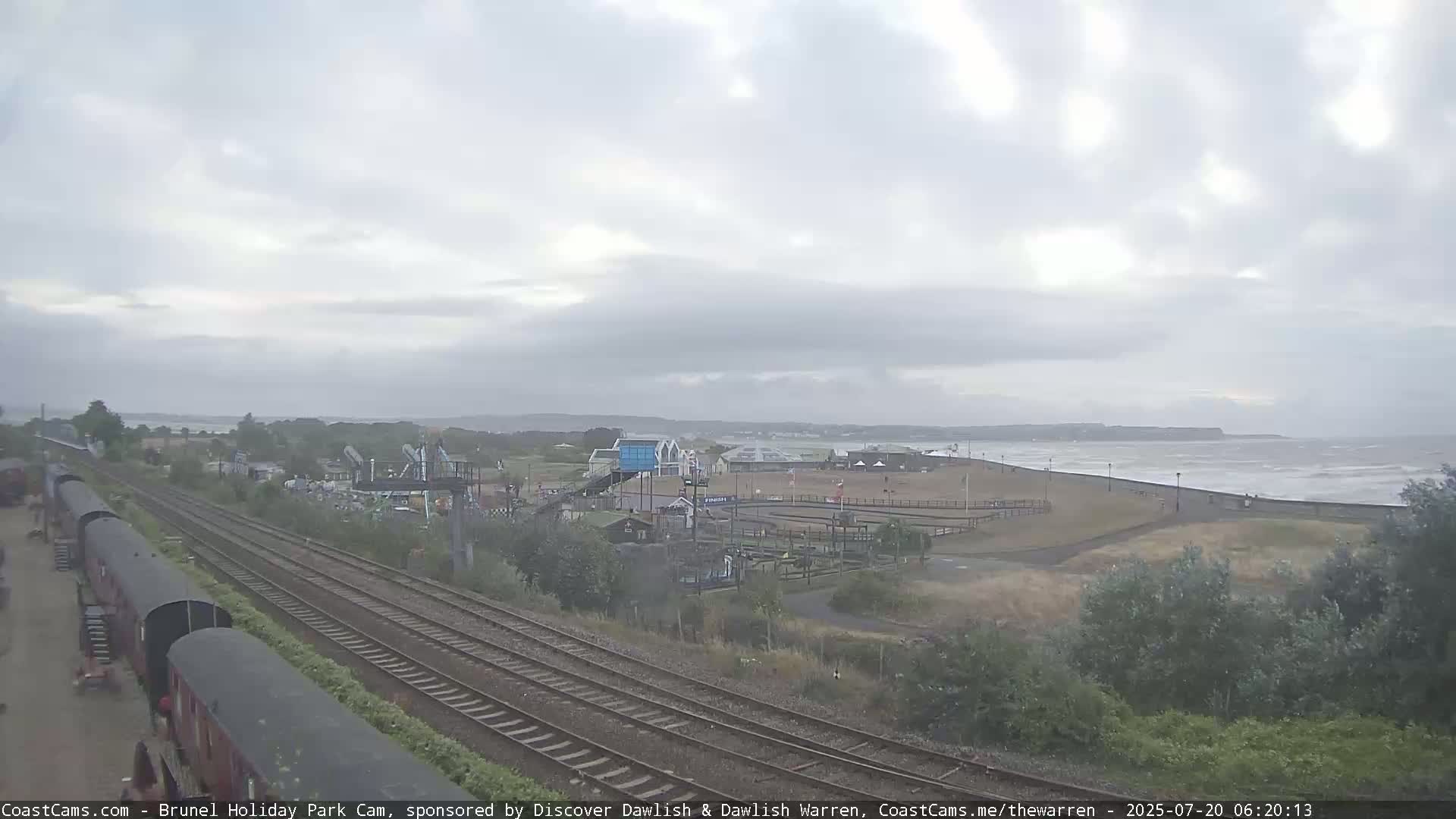 Dawlish Warren Coast & Railway & Amusement Park Live Cam - Teignbridge, Devon, South West, England, United Kingdom