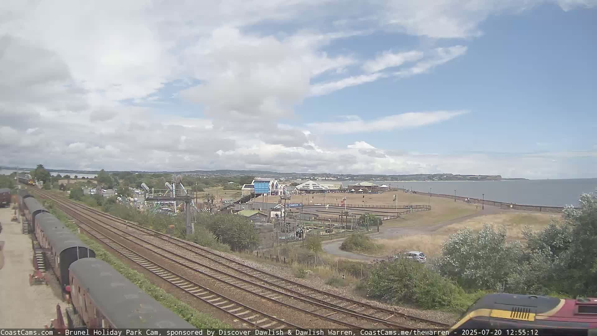 Dawlish Warren Coast & Railway & Amusement Park Live Cam - Teignbridge, Devon, South West, England, United Kingdom