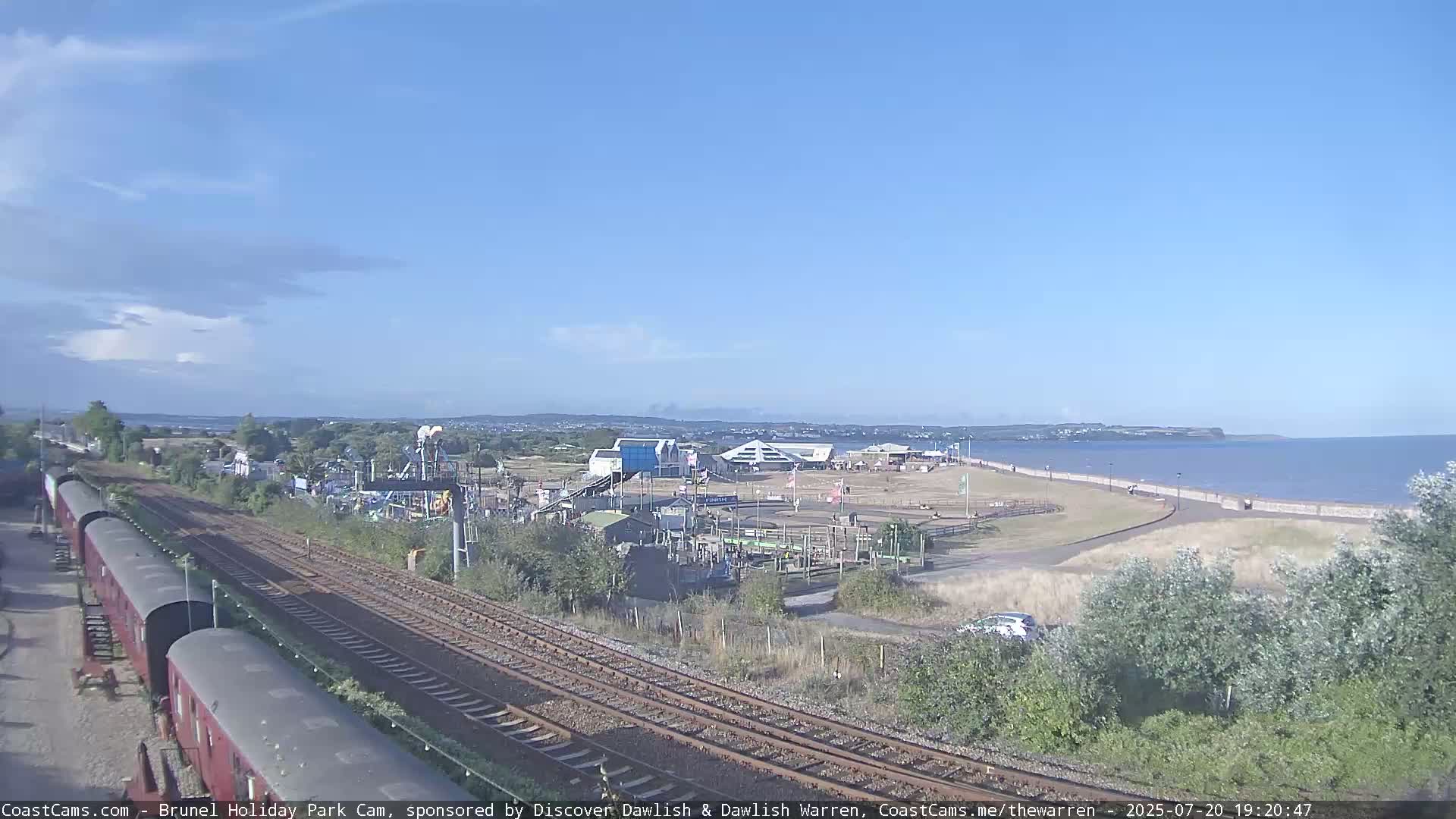 Dawlish Warren Coast & Railway & Amusement Park Live Cam - Teignbridge, Devon, South West, England, United Kingdom
