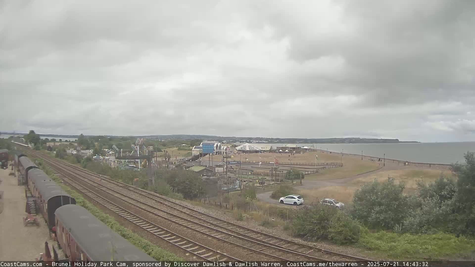 Dawlish Warren Coast & Railway & Amusement Park Live Cam - Teignbridge, Devon, South West, England, United Kingdom