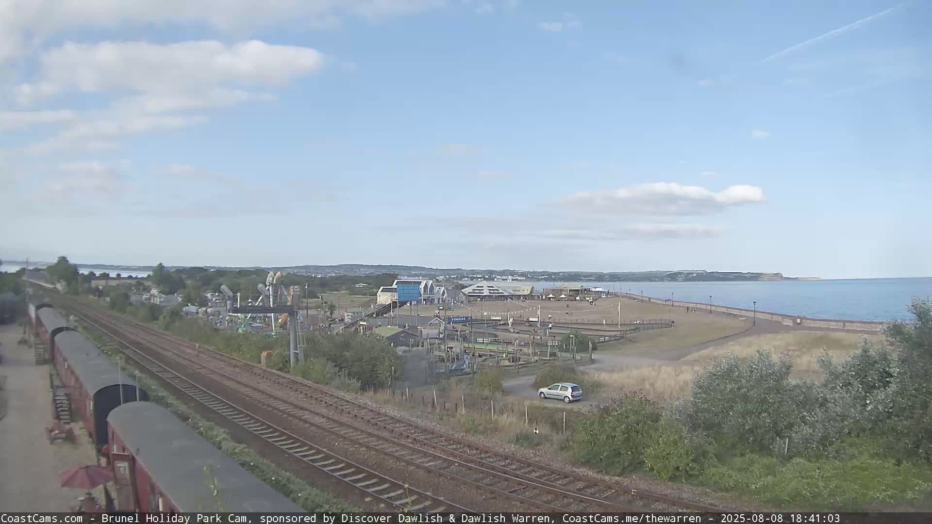 Dawlish Warren Coast & Railway & Amusement Park Live Cam - Teignbridge, Devon, South West, England, United Kingdom