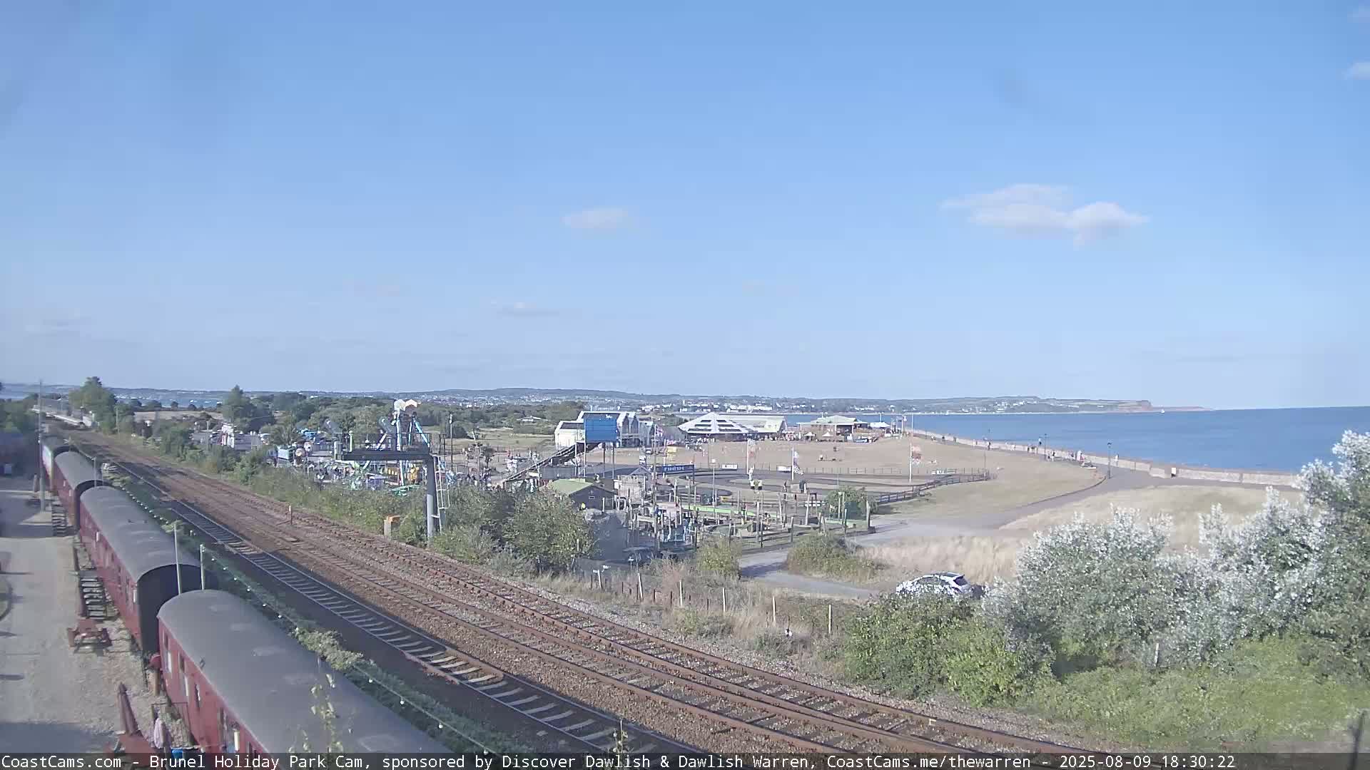 Dawlish Warren Coast & Railway & Amusement Park Live Cam - Teignbridge, Devon, South West, England, United Kingdom