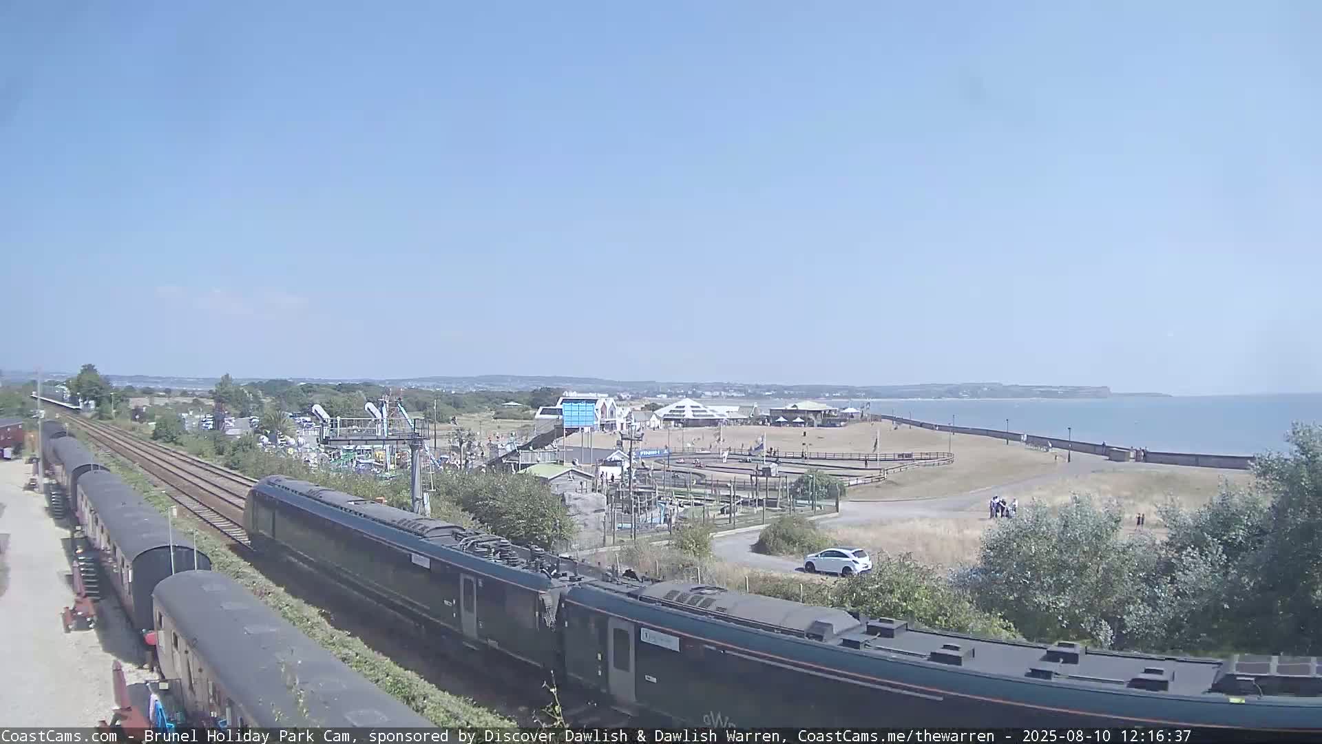 Dawlish Warren Coast & Railway & Amusement Park Live Cam - Teignbridge, Devon, South West, England, United Kingdom