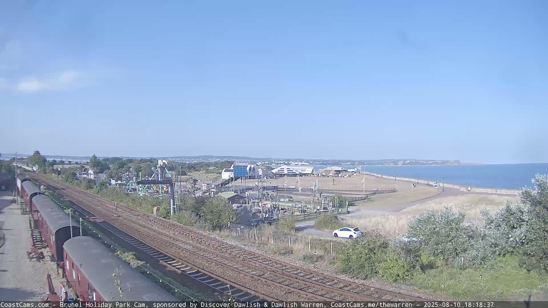 Dawlish Warren Coast & Railway & Amusement Park Live Cam - Teignbridge, Devon, South West, England, United Kingdom