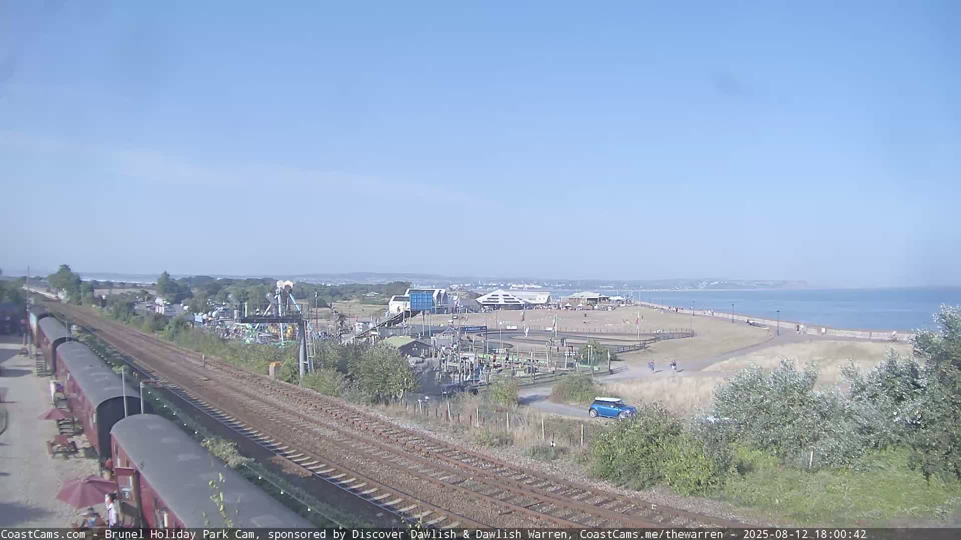 Dawlish Warren Coast & Railway & Amusement Park Live Cam - Teignbridge, Devon, South West, England, United Kingdom
