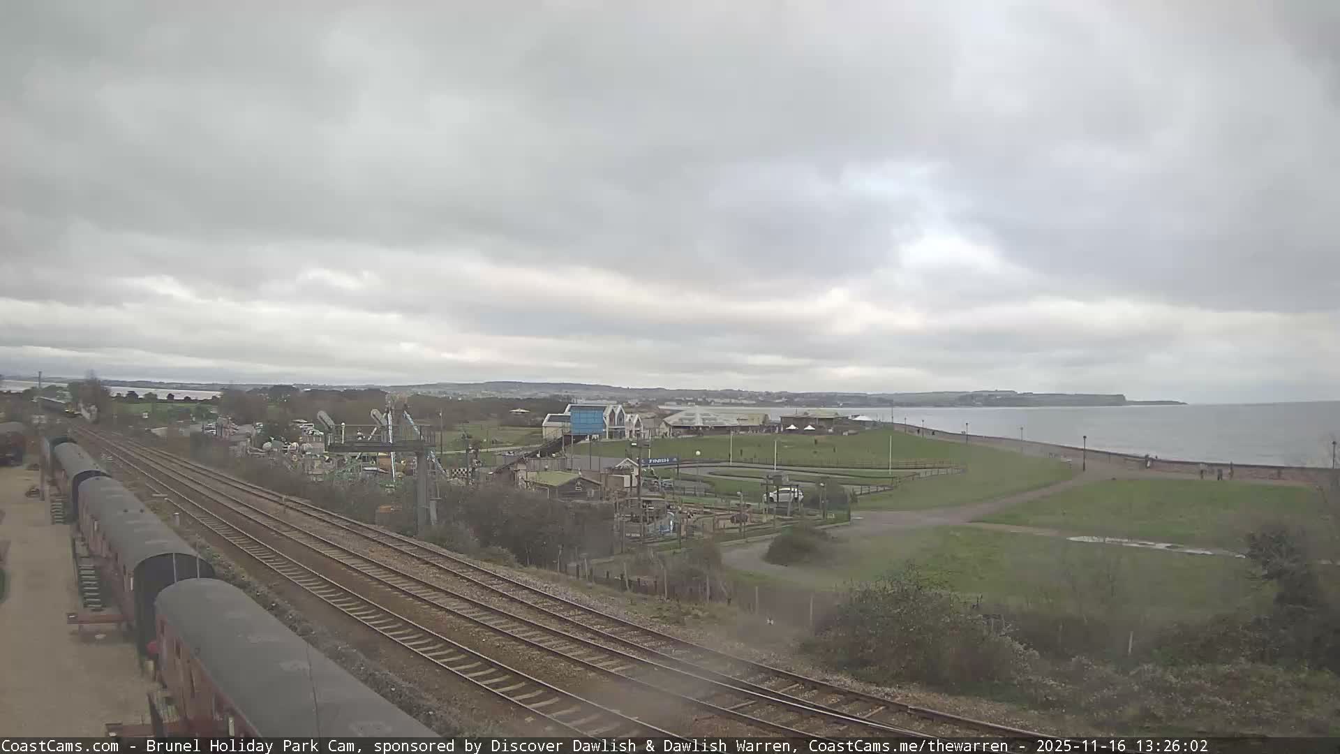 Dawlish Warren Coast & Railway & Amusement Park Live Cam - Teignbridge, Devon, South West, England, United Kingdom