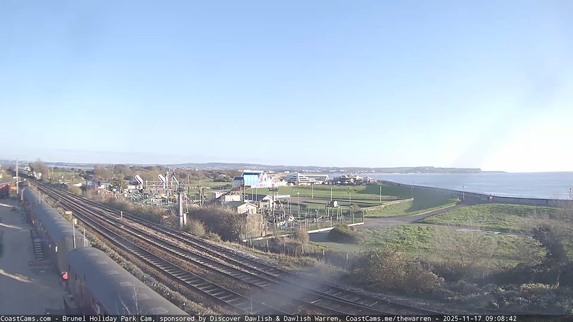 Dawlish Warren Coast & Railway & Amusement Park Live Cam - Teignbridge, Devon, South West, England, United Kingdom