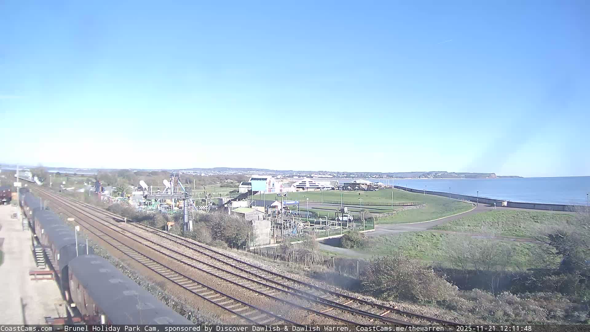 Dawlish Warren Coast & Railway & Amusement Park Live Cam - Teignbridge, Devon, South West, England, United Kingdom